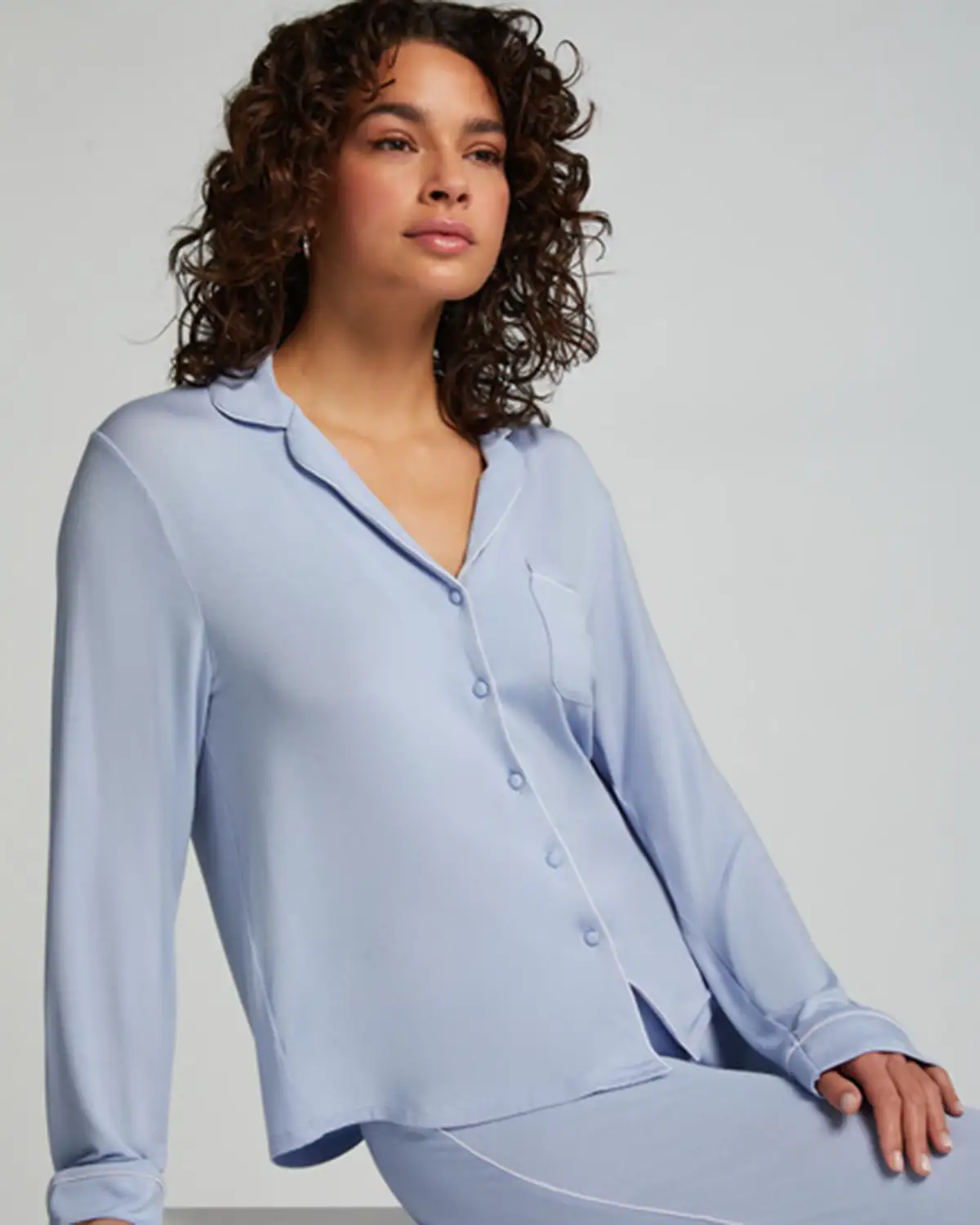 Blue Essential Jersey Long Sleeved Jacket
