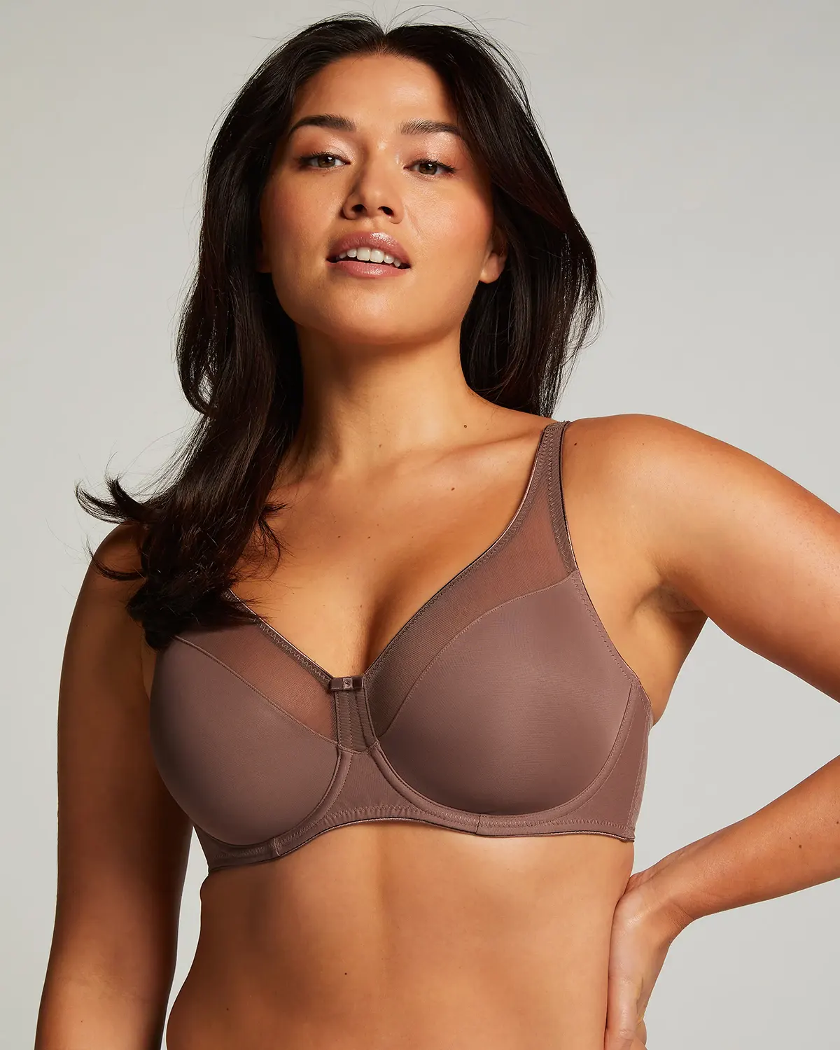Brown Nina Non Padded Underwired Minimizer Bra