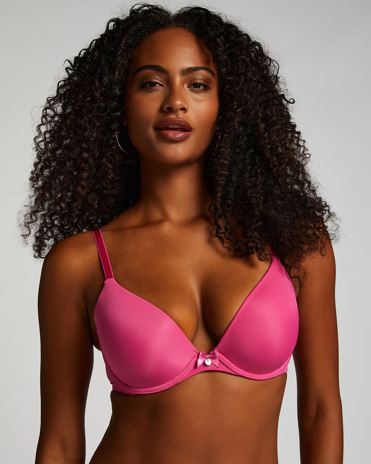 Pink Plunge Padded Underwired Bra