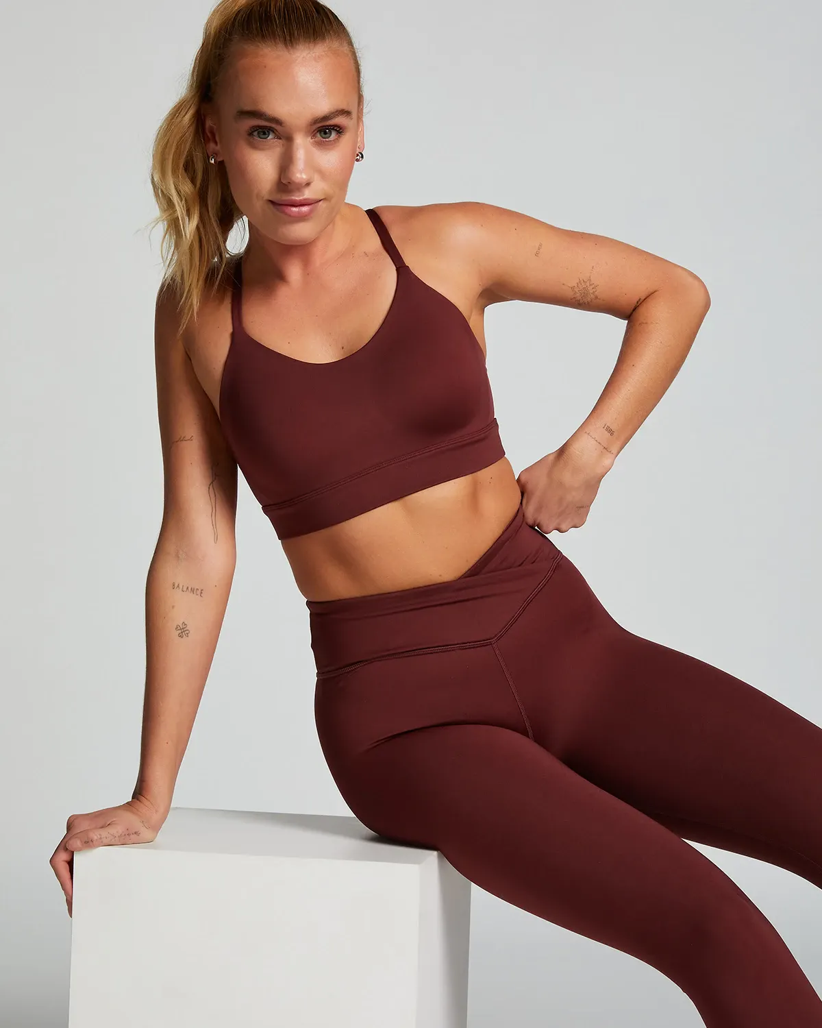 Maroon HKMX Sports Bra Level 1