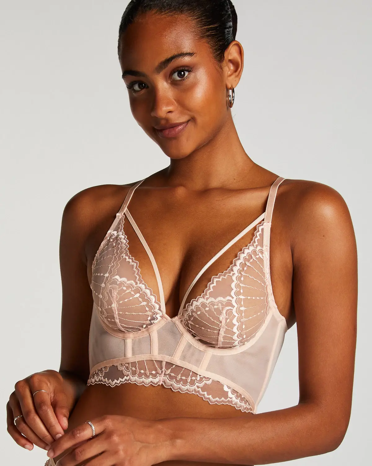Pink Jade Non-Padded Underwired Longline Bra