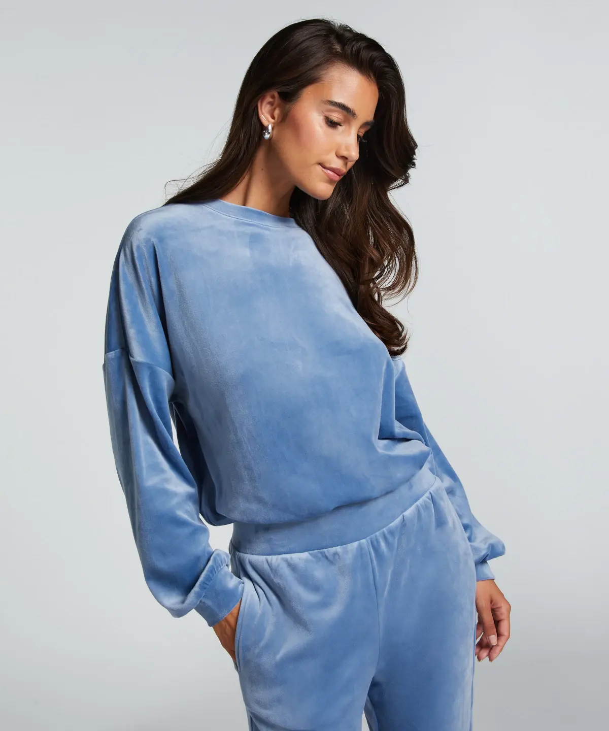 Blue Velours top