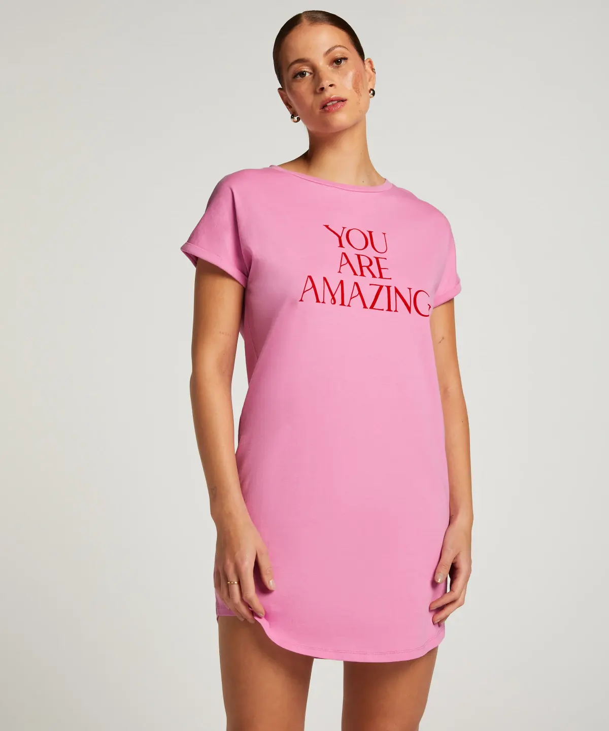 Purple Round Neck Nightshirt