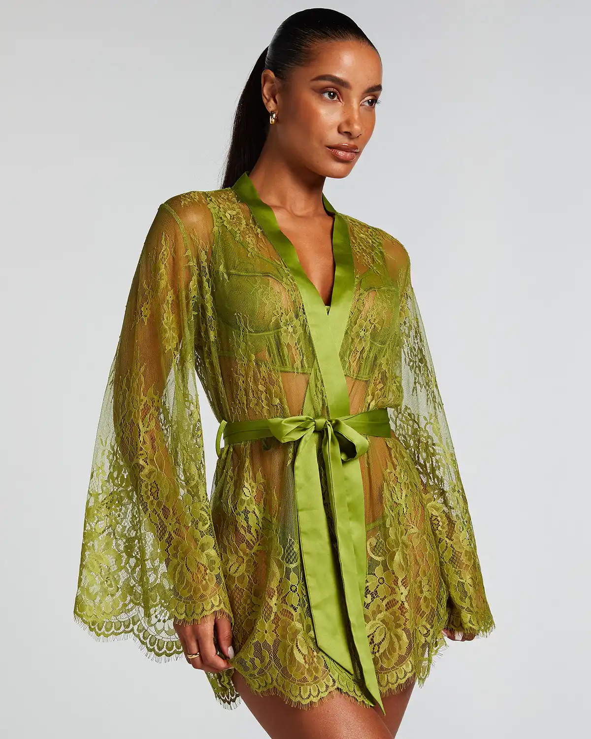 Green Isabelle Lace Kimono