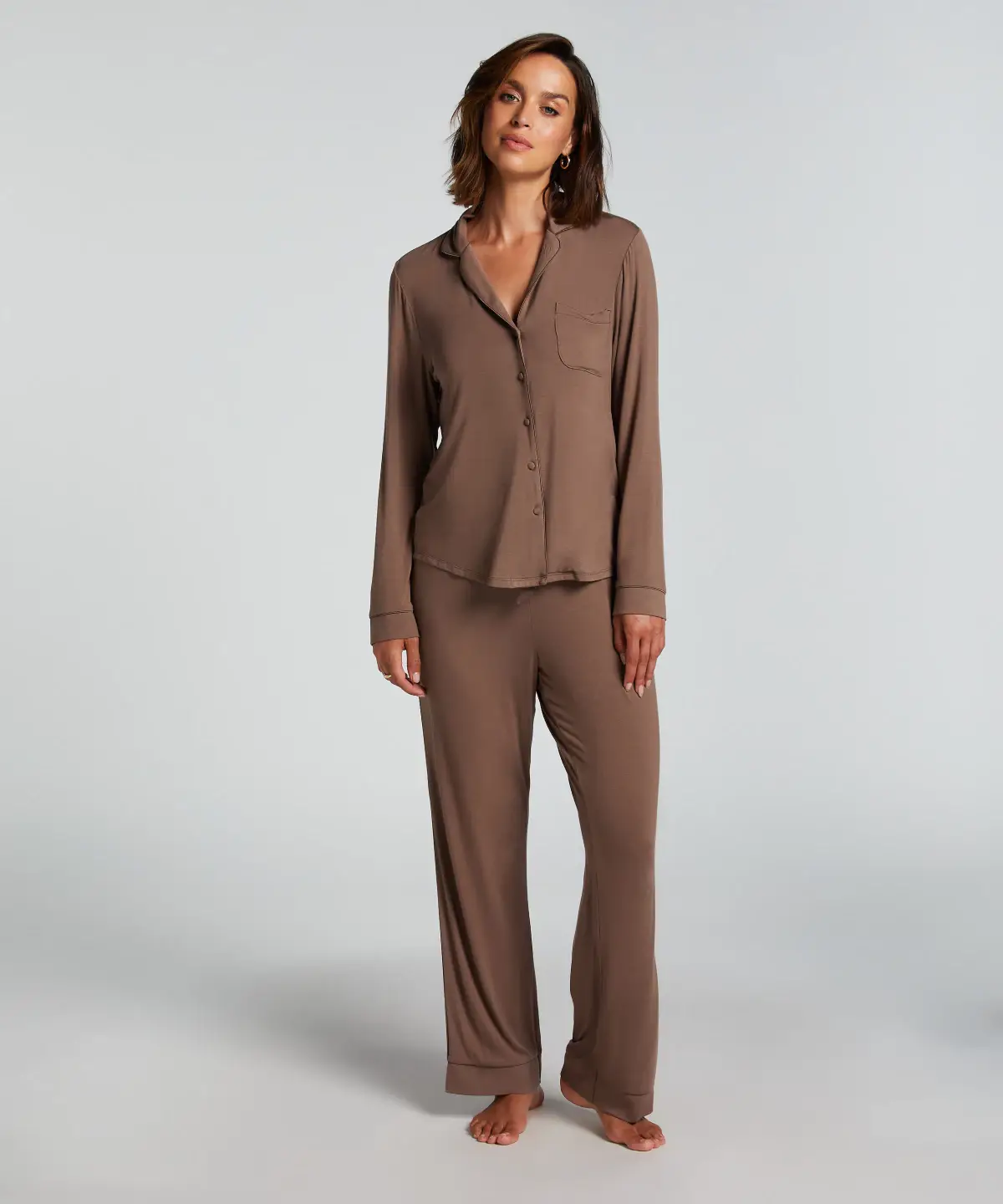 Brown Essential Jersey Pants