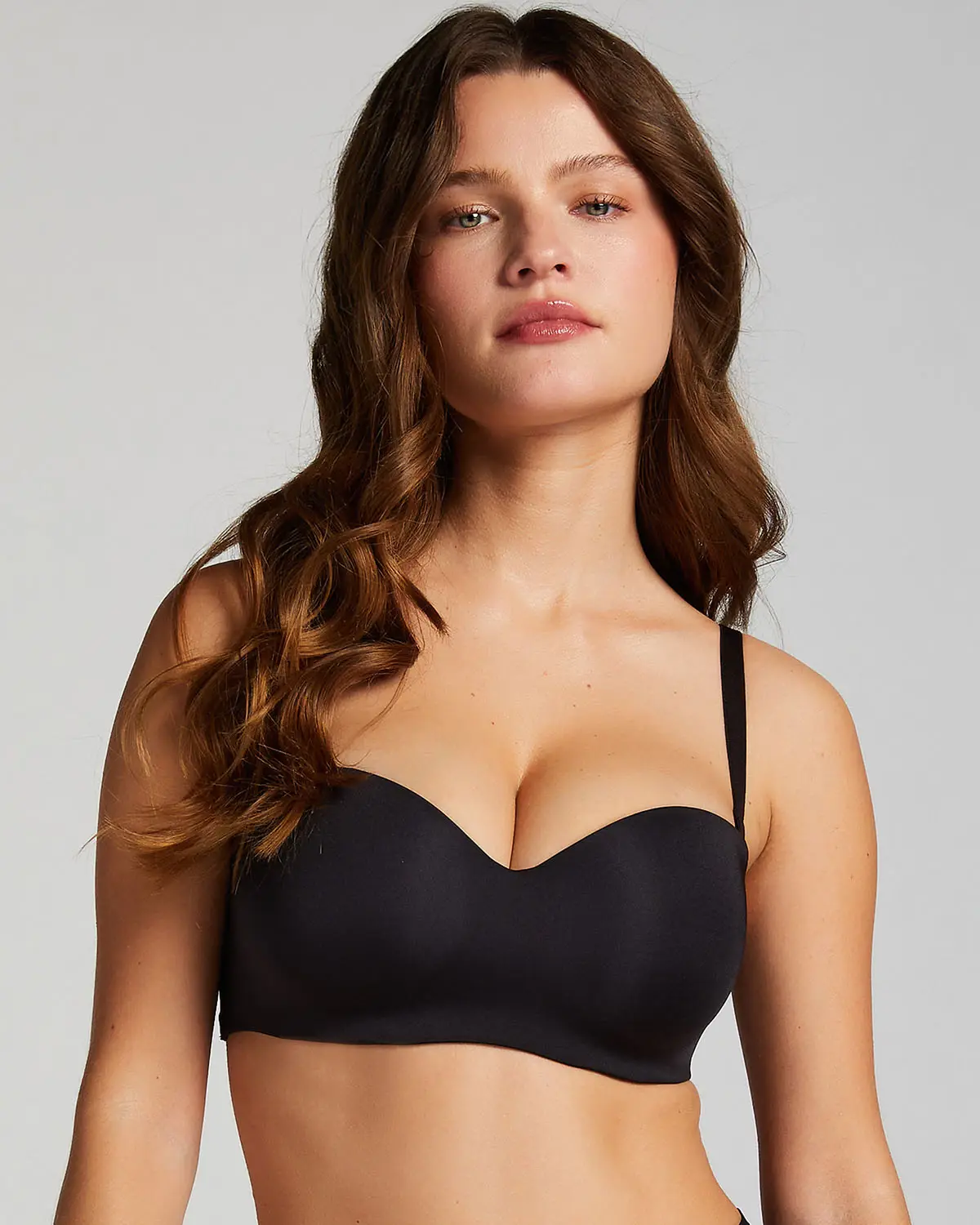 Black Smooth Padded Underwired Strapless Push-Up Bra