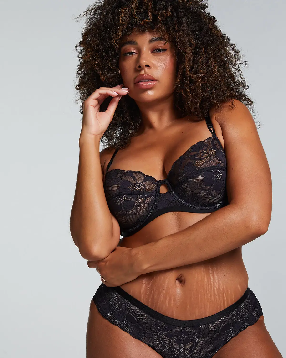 Black Sophia Non-Padded Underwired Bra
