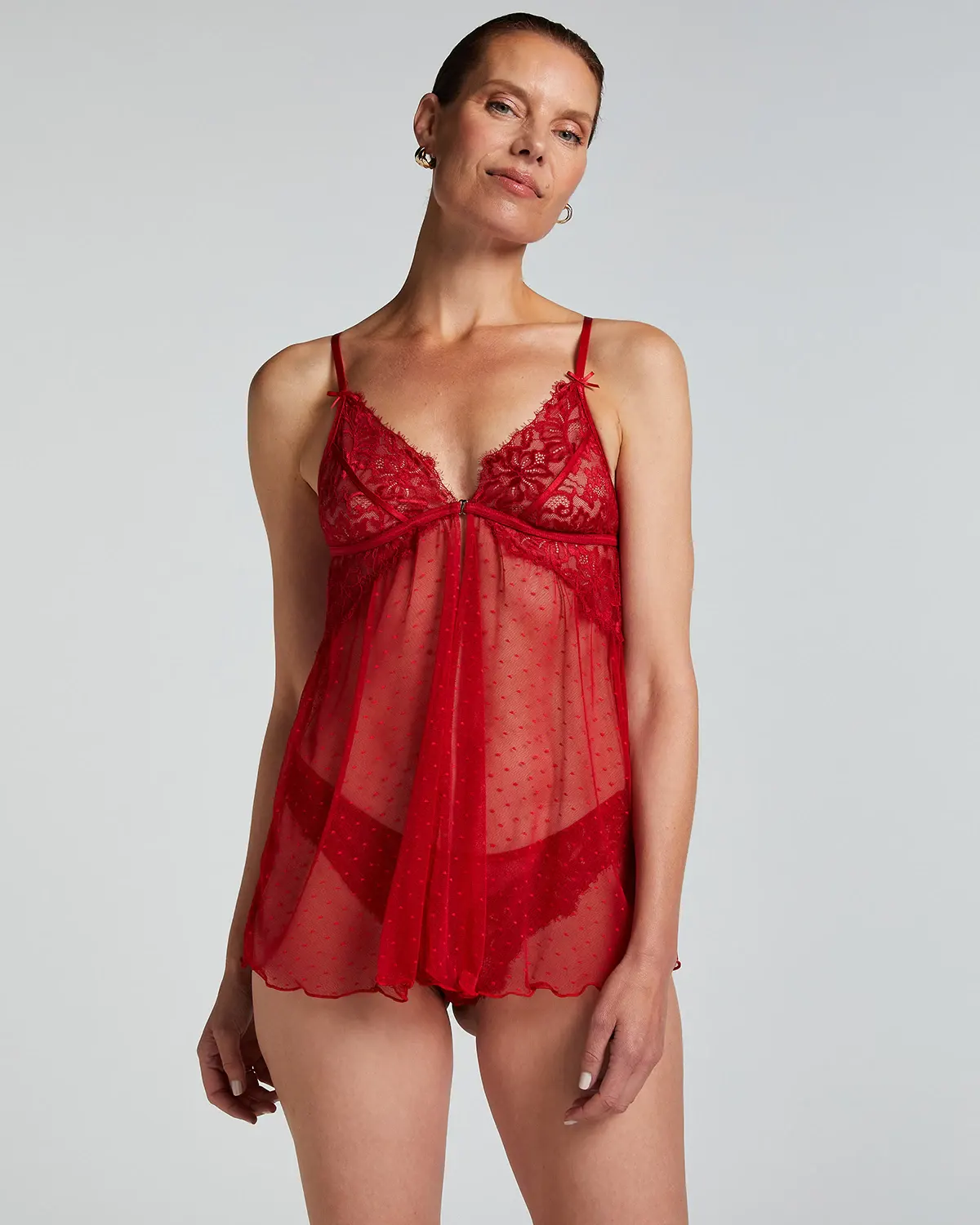 Red Daisy Babydoll
