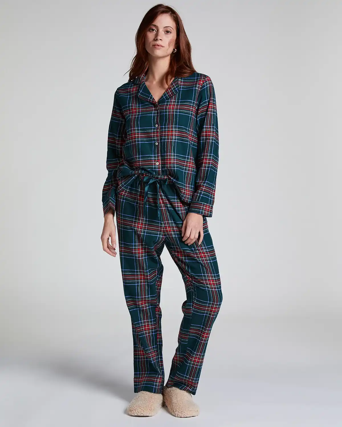 Green Flannel Pyjama Set