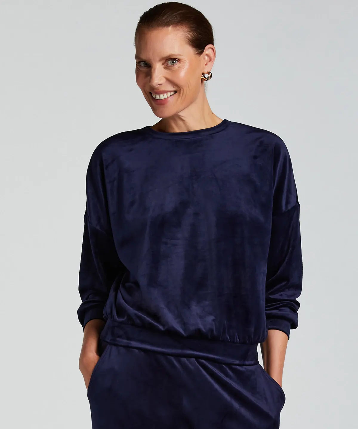 Blue Velours top