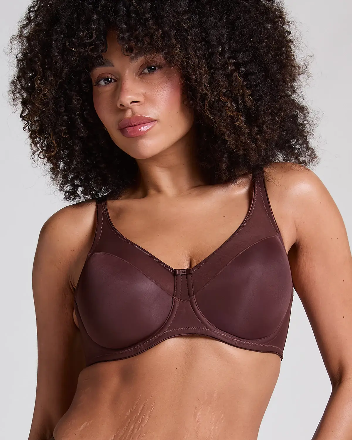 Brown Nina Non-Padded Underwired Minimizer Bra