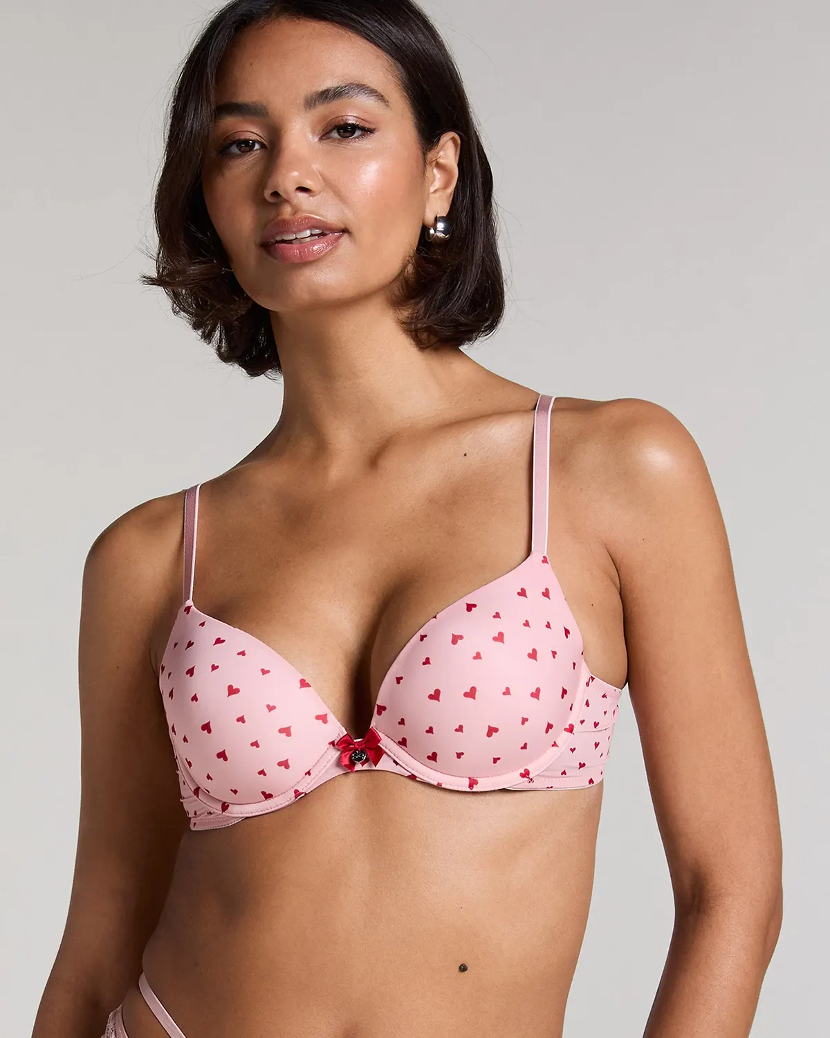 Pink Plunge Padded Underwired Bra