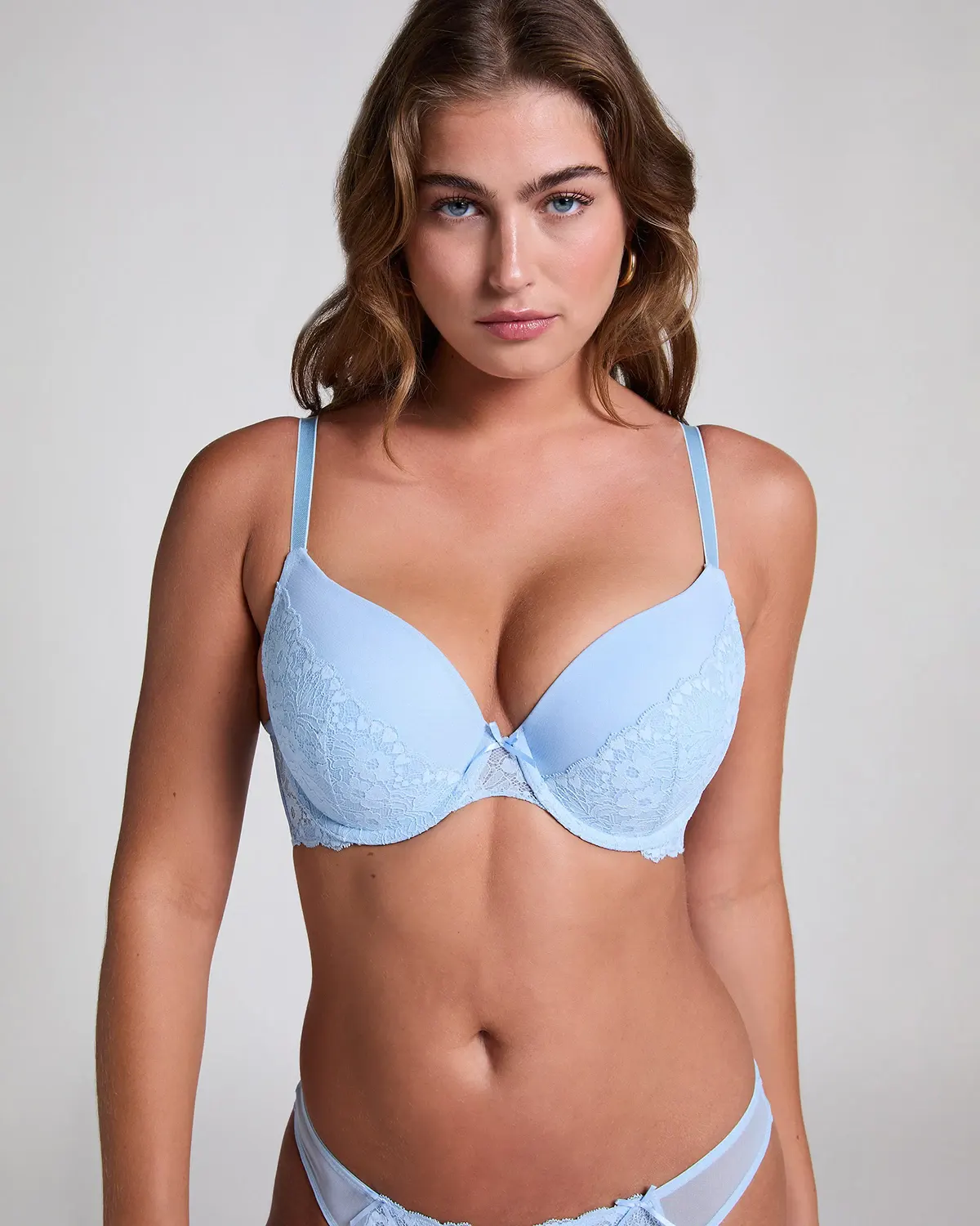 Blue Cherry Padded Underwired Push-Up Bra