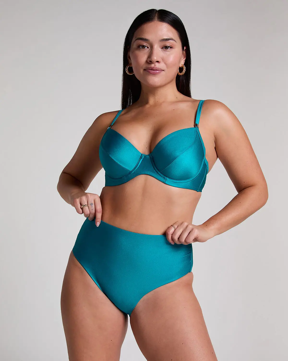 Blue Aqua Shaping Bikini Bottoms