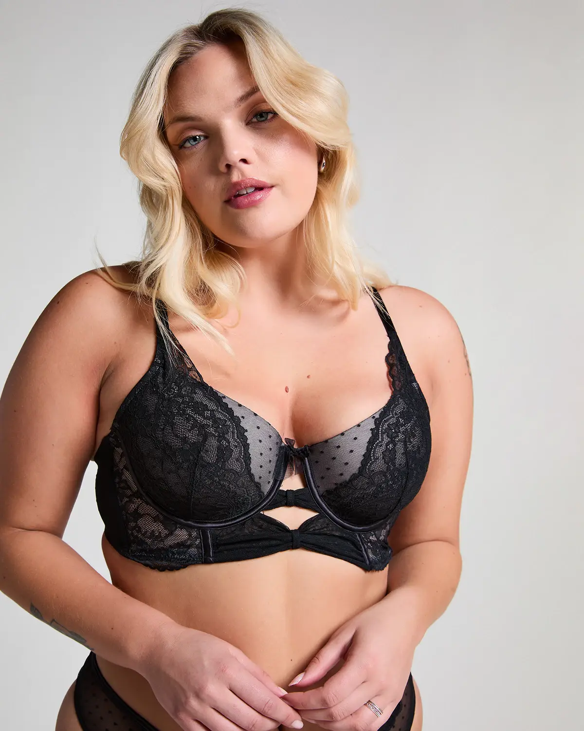 Black Juliette Padded Longline Underwired Bra