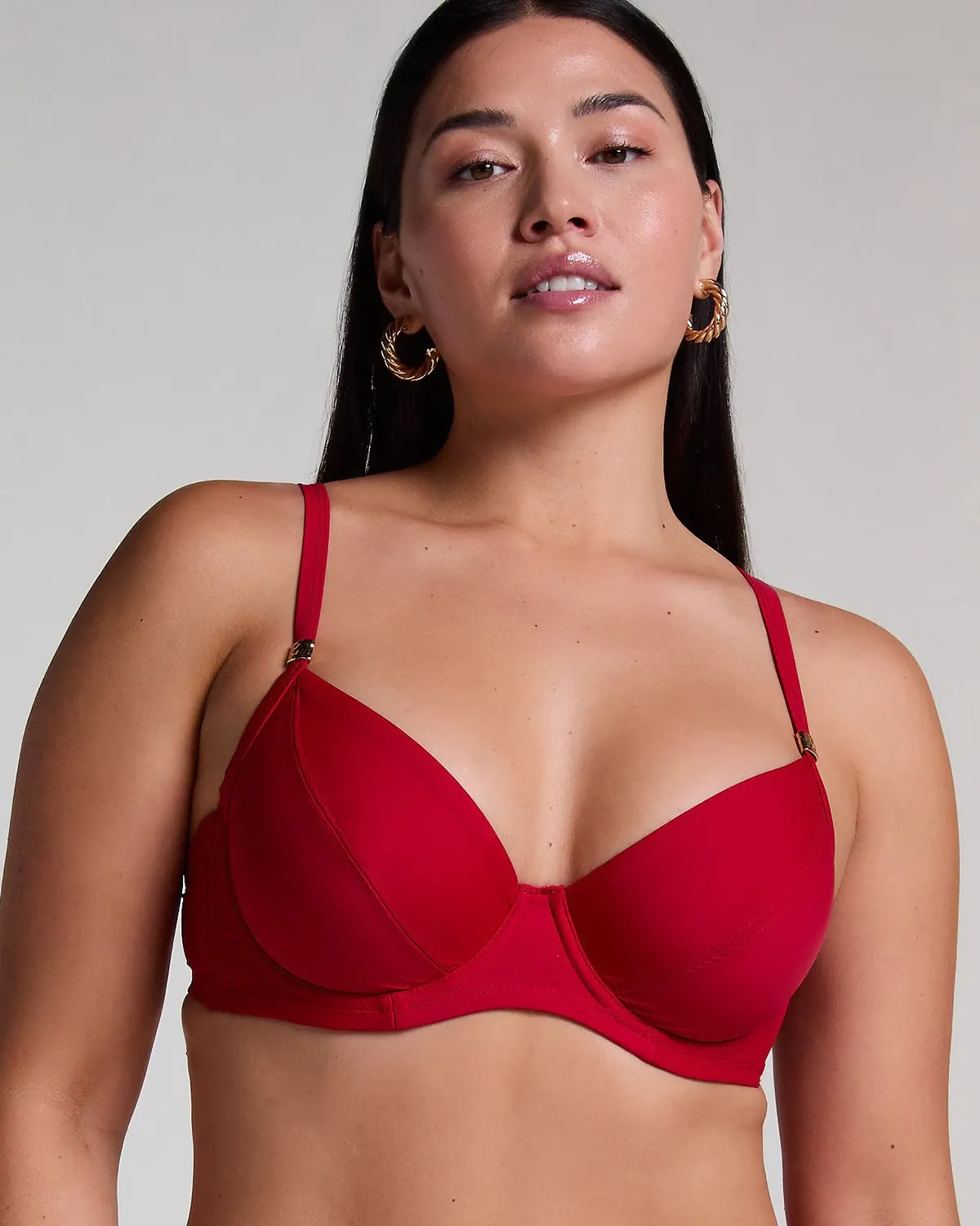Red Luna Bikini Top