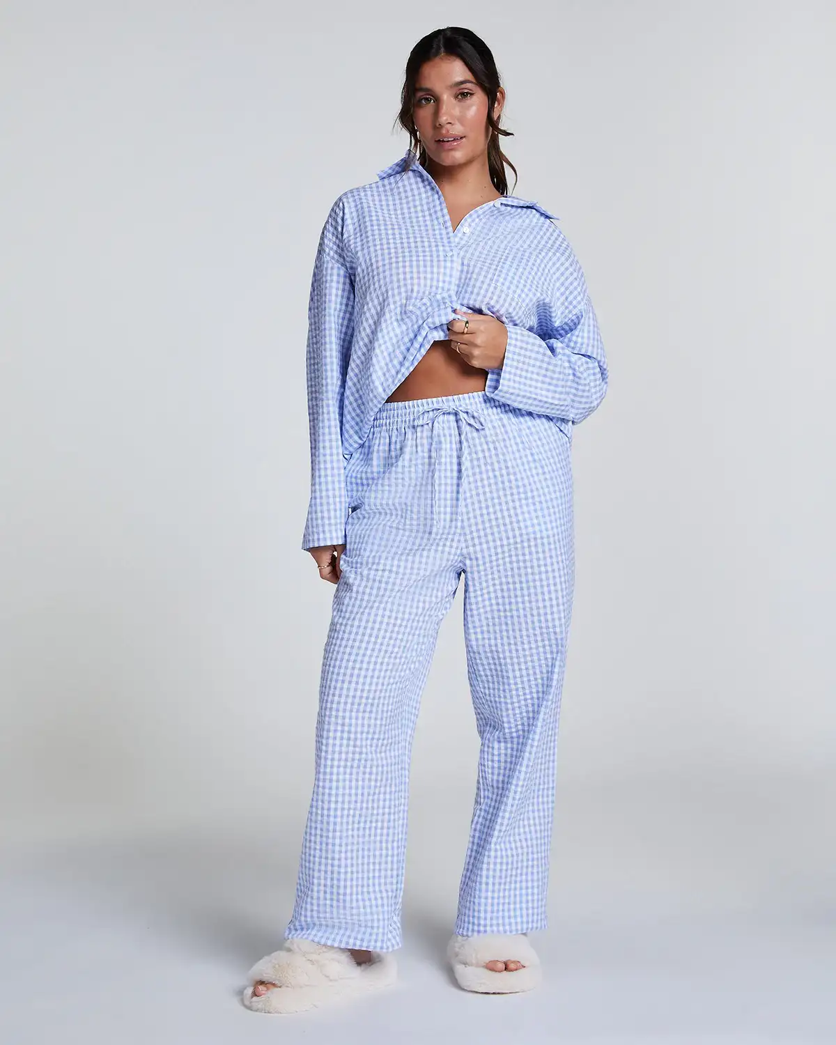 Blue Cotton Pyjama Pants