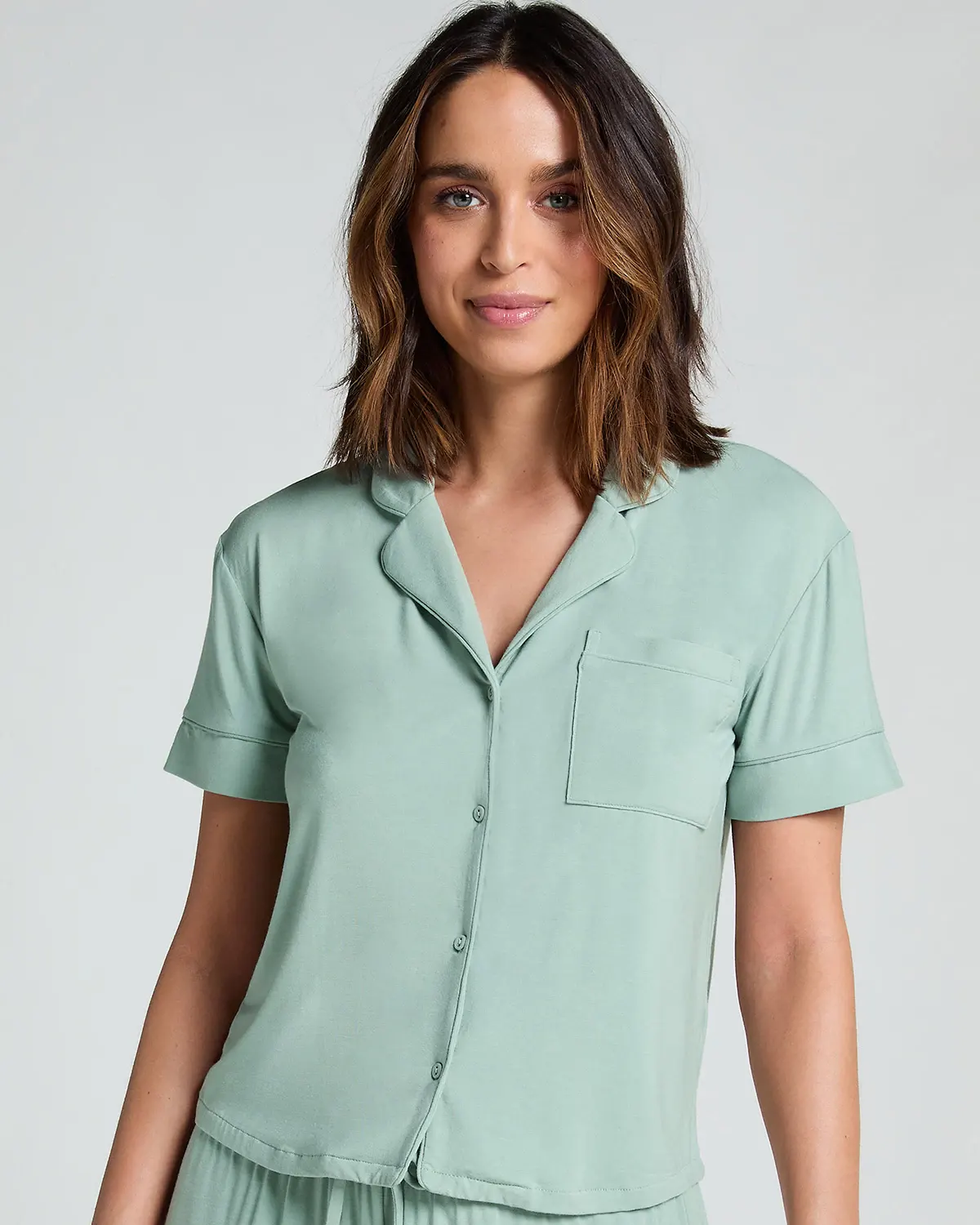 Green Essential Jersey Short-Sleeved Jacket