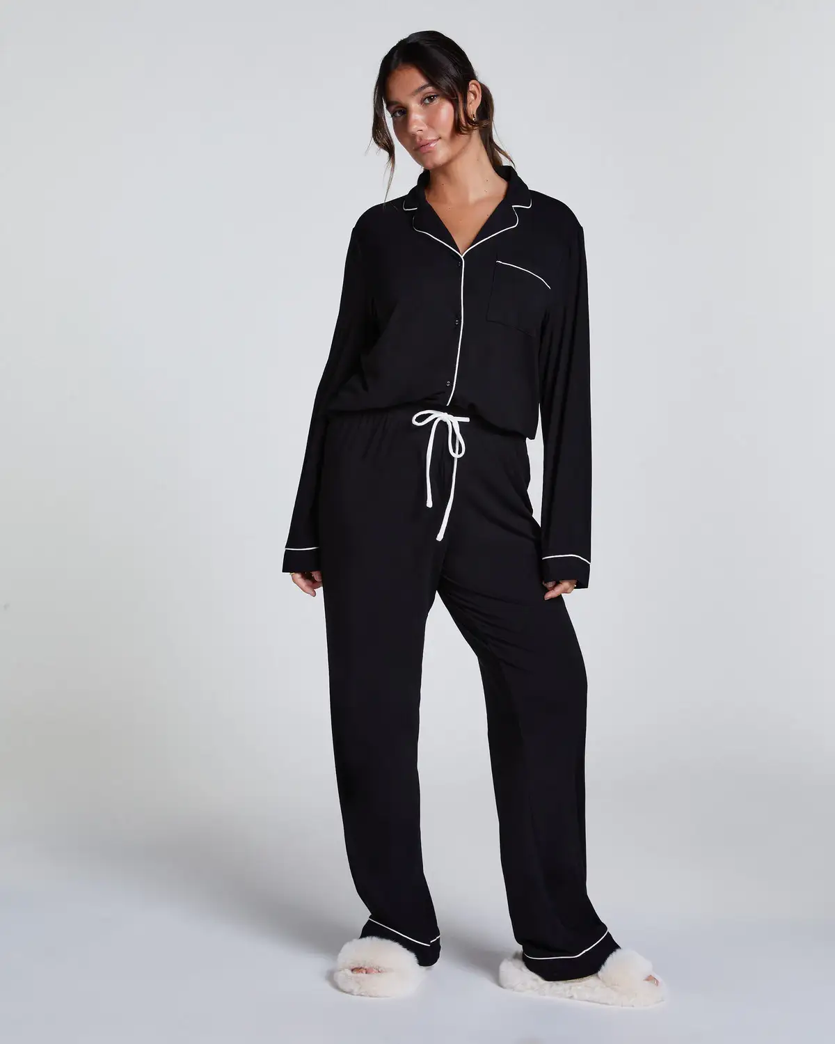 Black Essential Jersey Pants