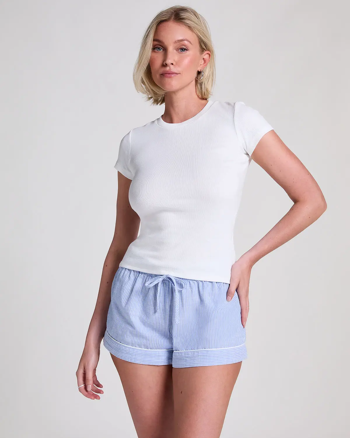 Blue Cotton shorts