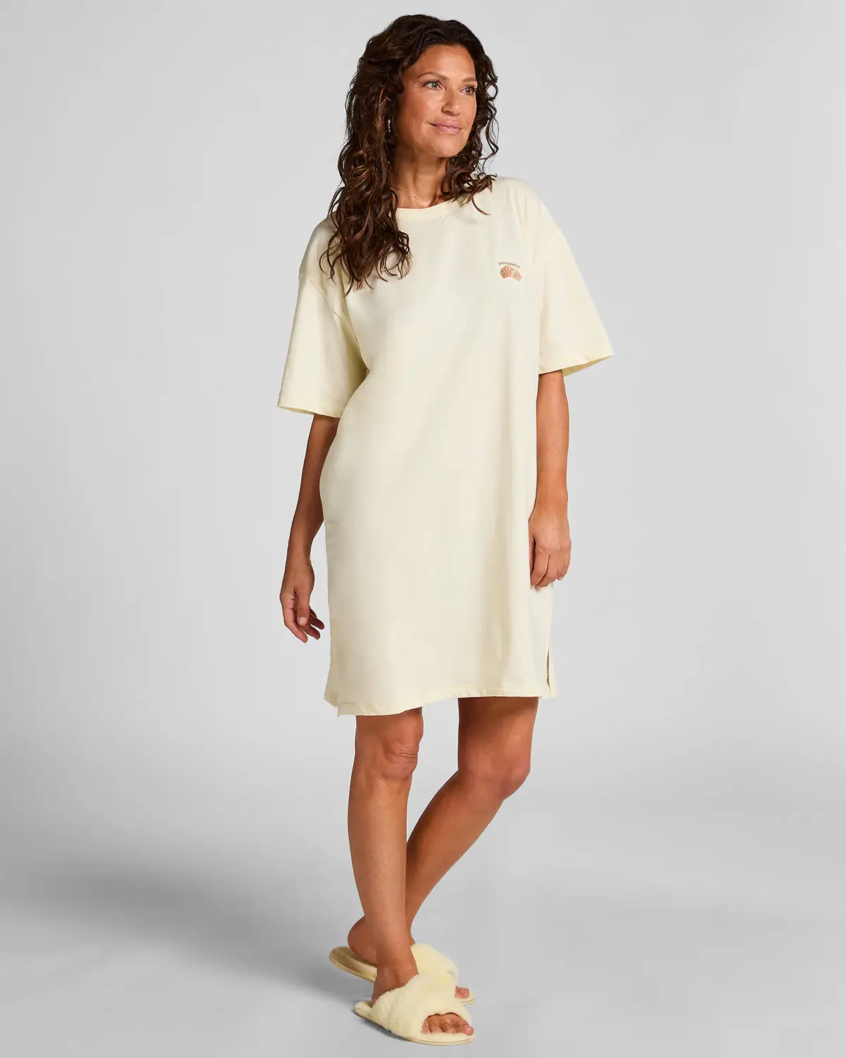 Beige Roundneck Nightshirt