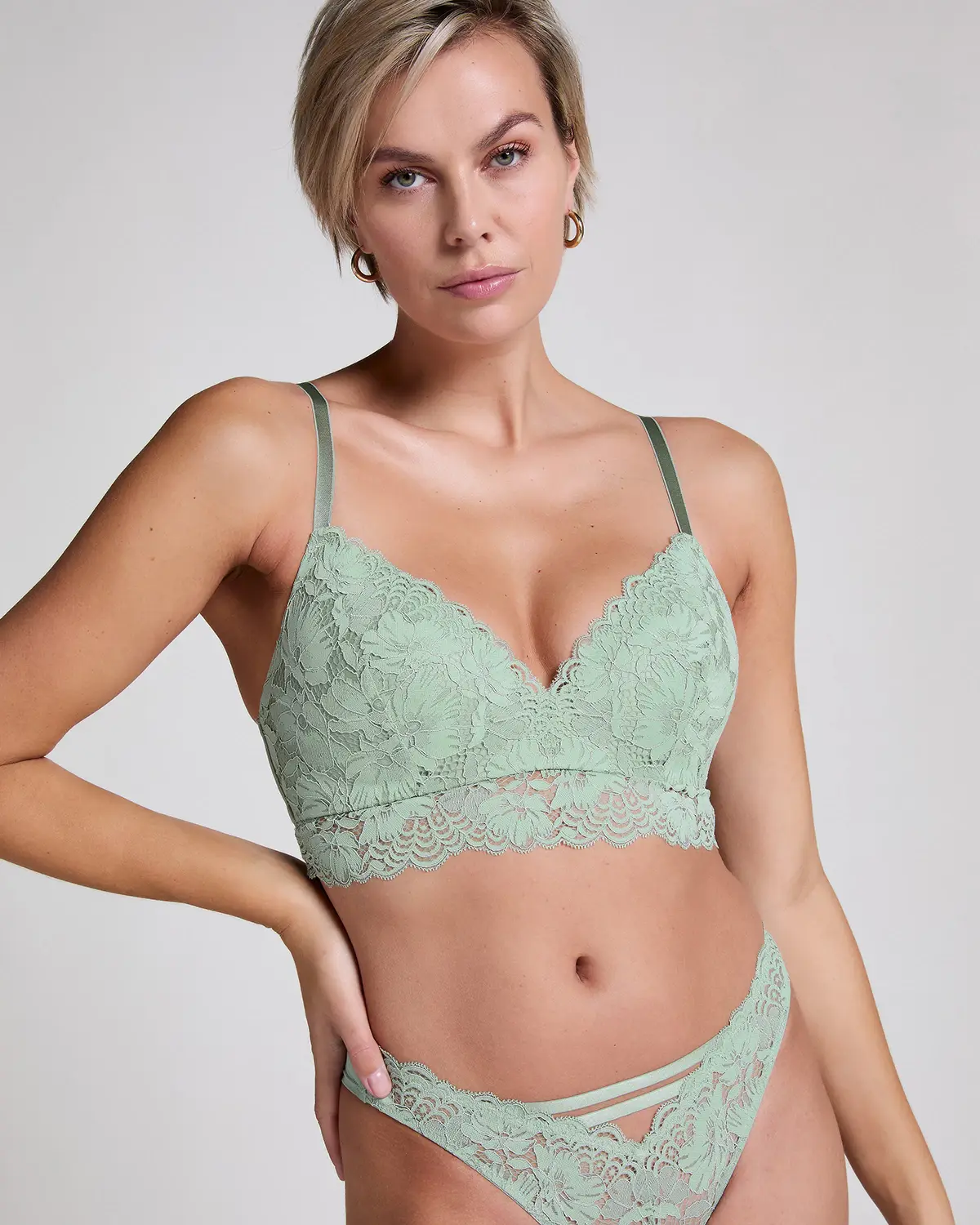 Green Andrea Padded Non-Wired Bra