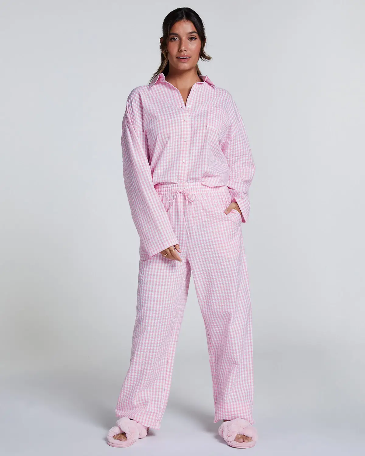 Pink Cotton Pyjama Pants