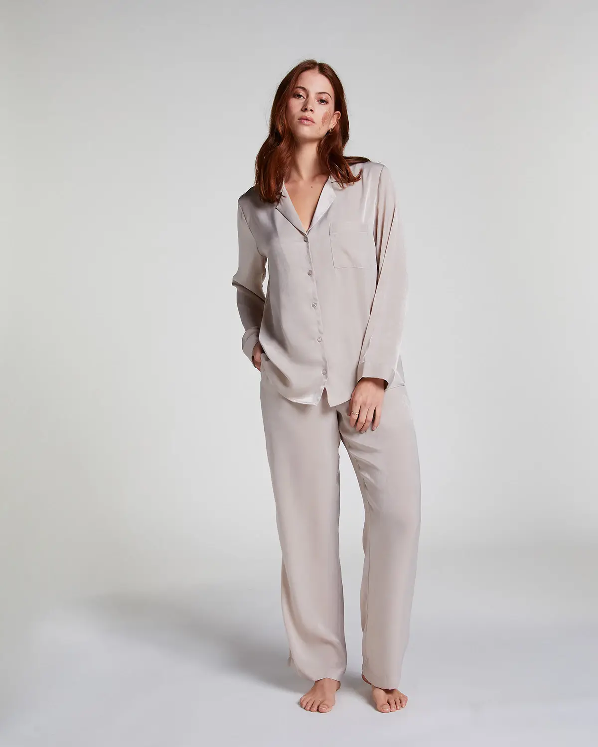 Brown Satin Trousers