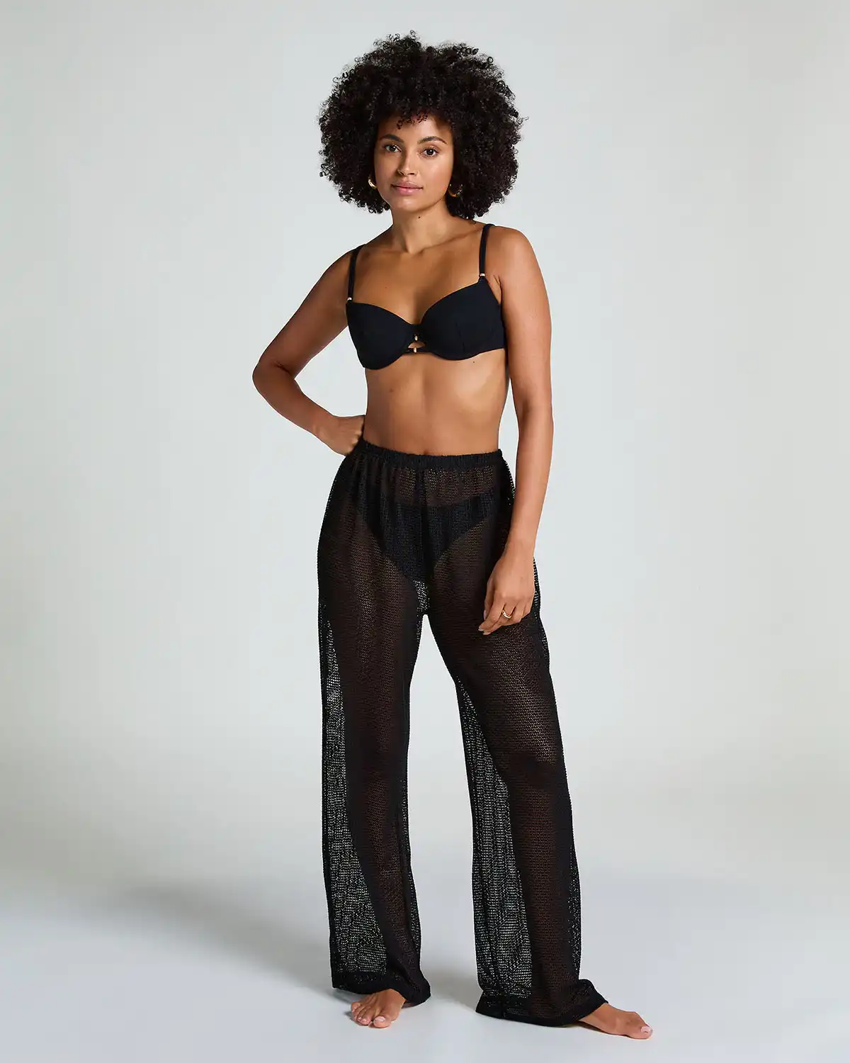 Black Beach Knit Pant