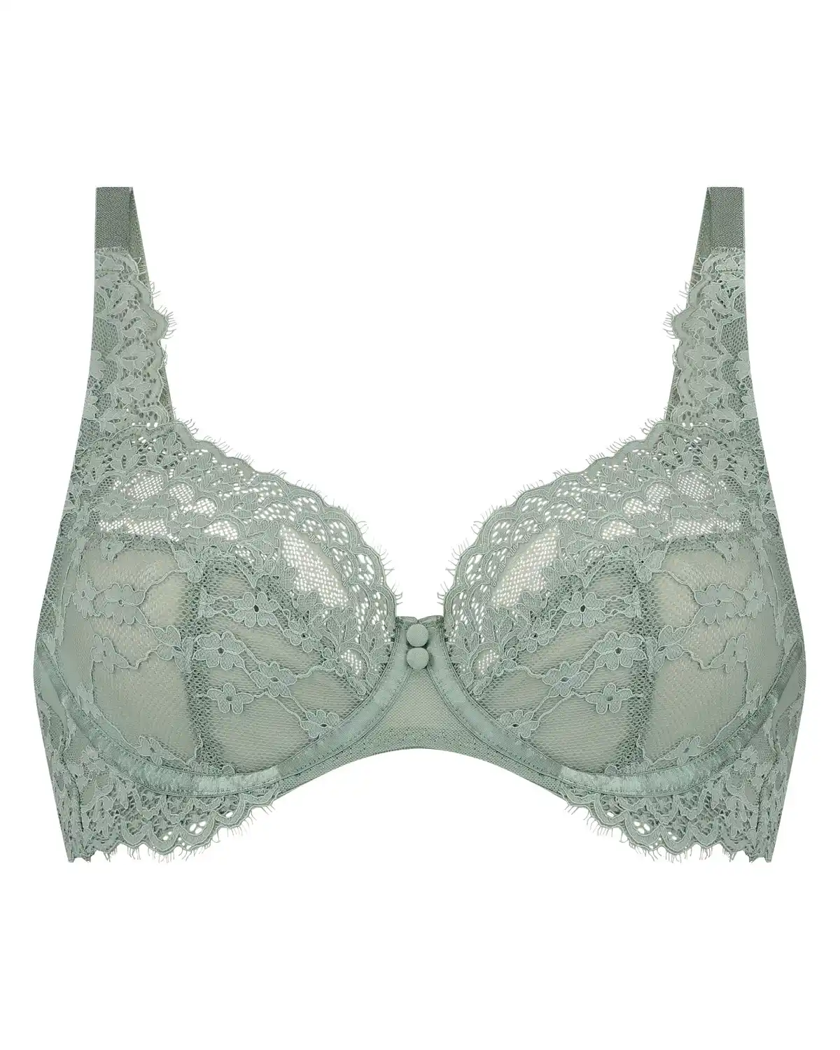 Green Daisy Non-Padded Underwired Bra