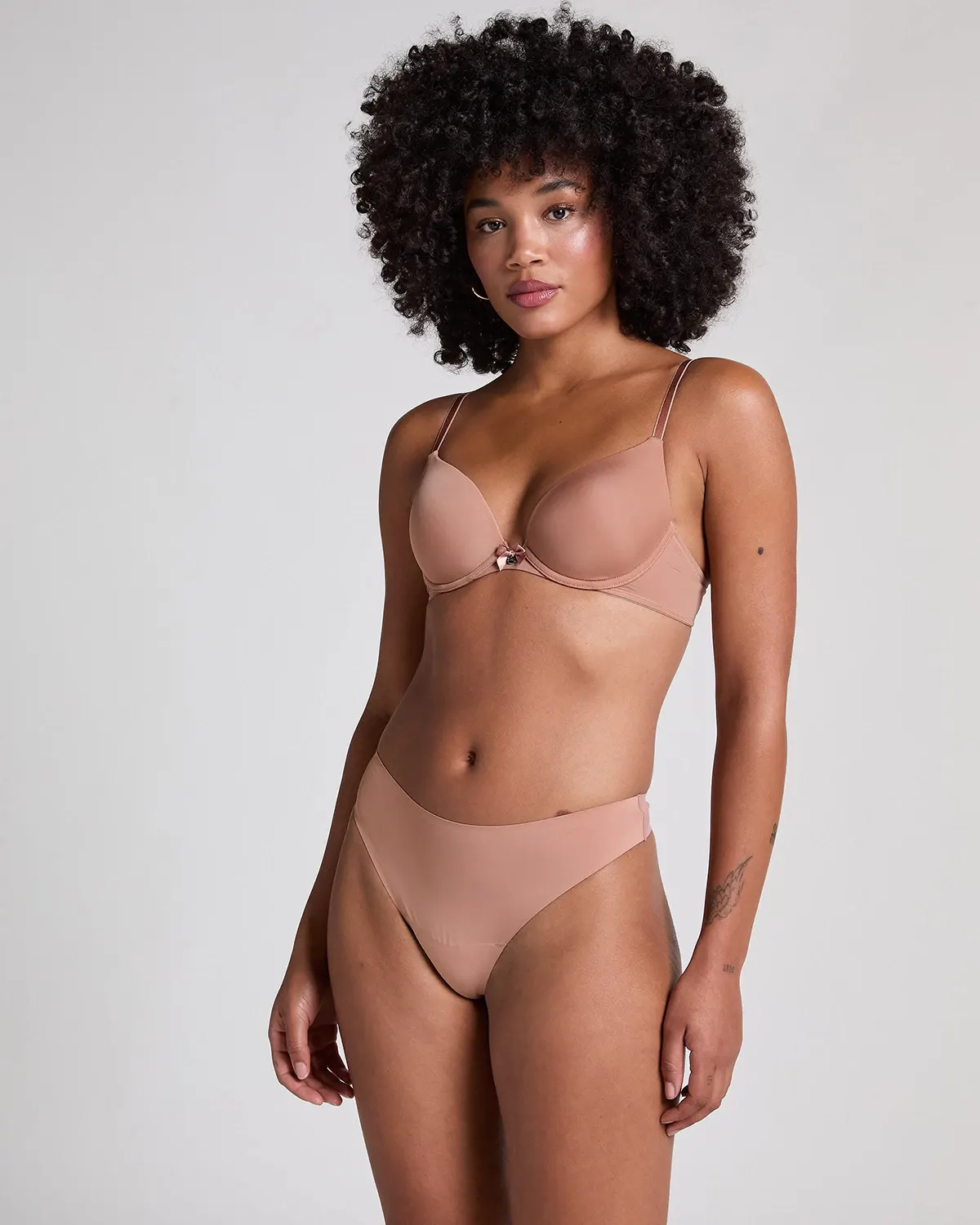 Brown Invisible thong basic