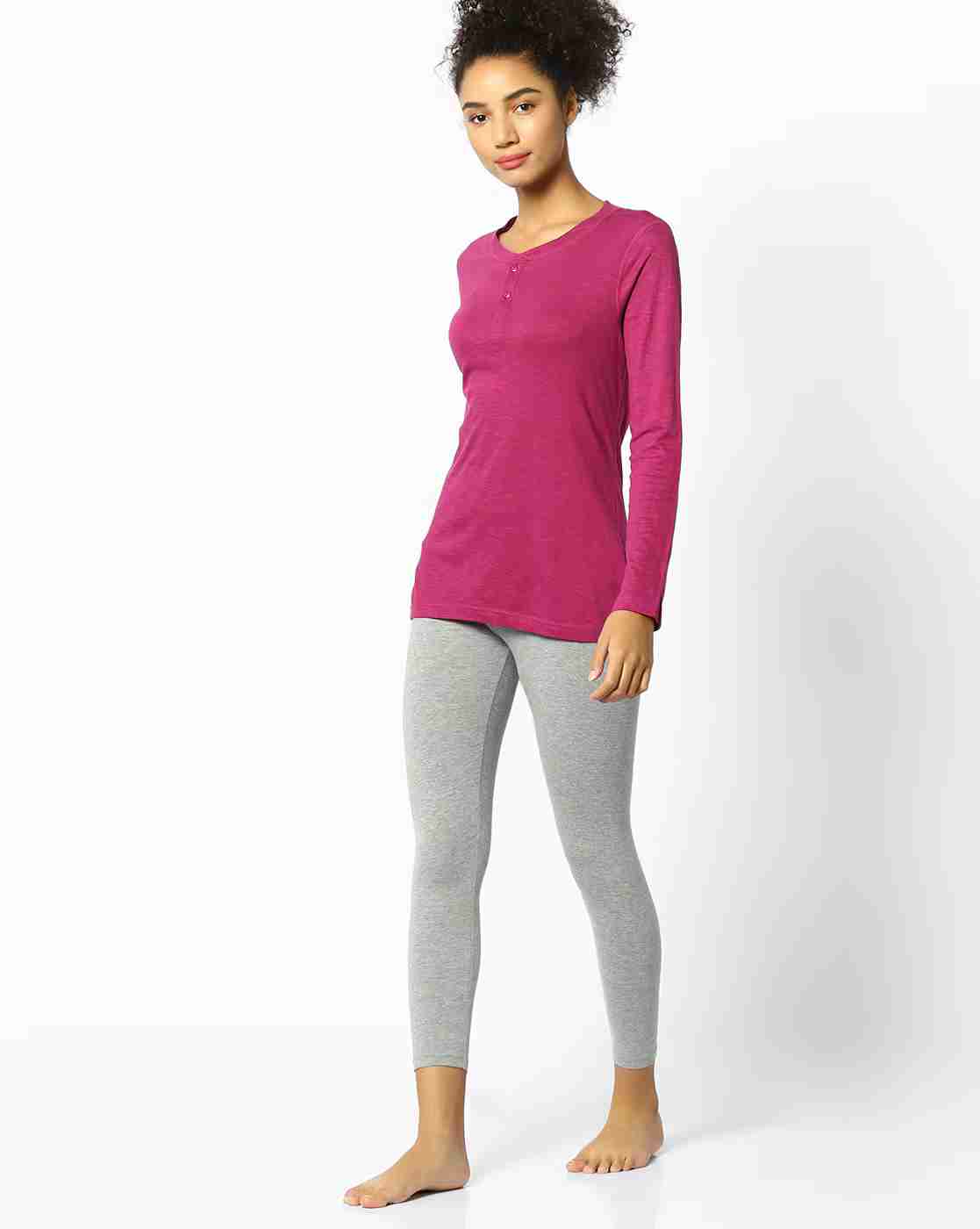 HUSHH | Heathered Henley T-shirt|3