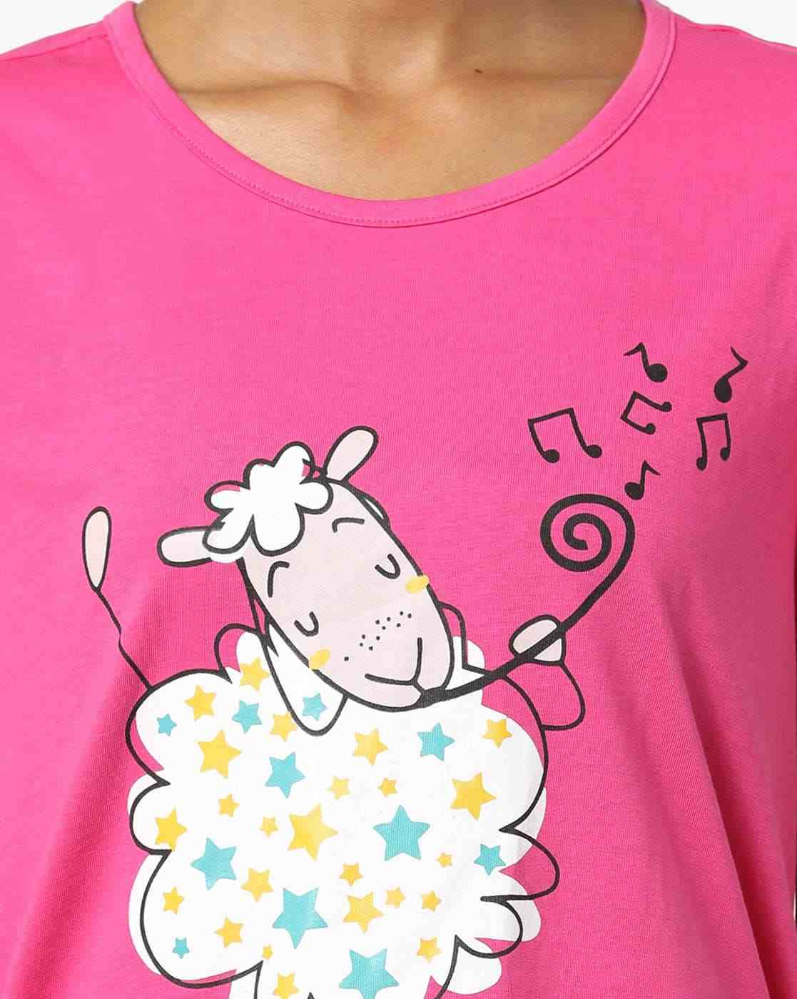 HUSHH | Printed T-shirt & Capri Loungewear Set|4