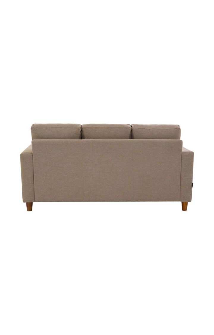 neudot Roman Sofa for Living Room |3 Persons Sofa|Premium Fabric with Cushioned Armrest | Solid Wood Frame|3 Seater in Desert Brown Color