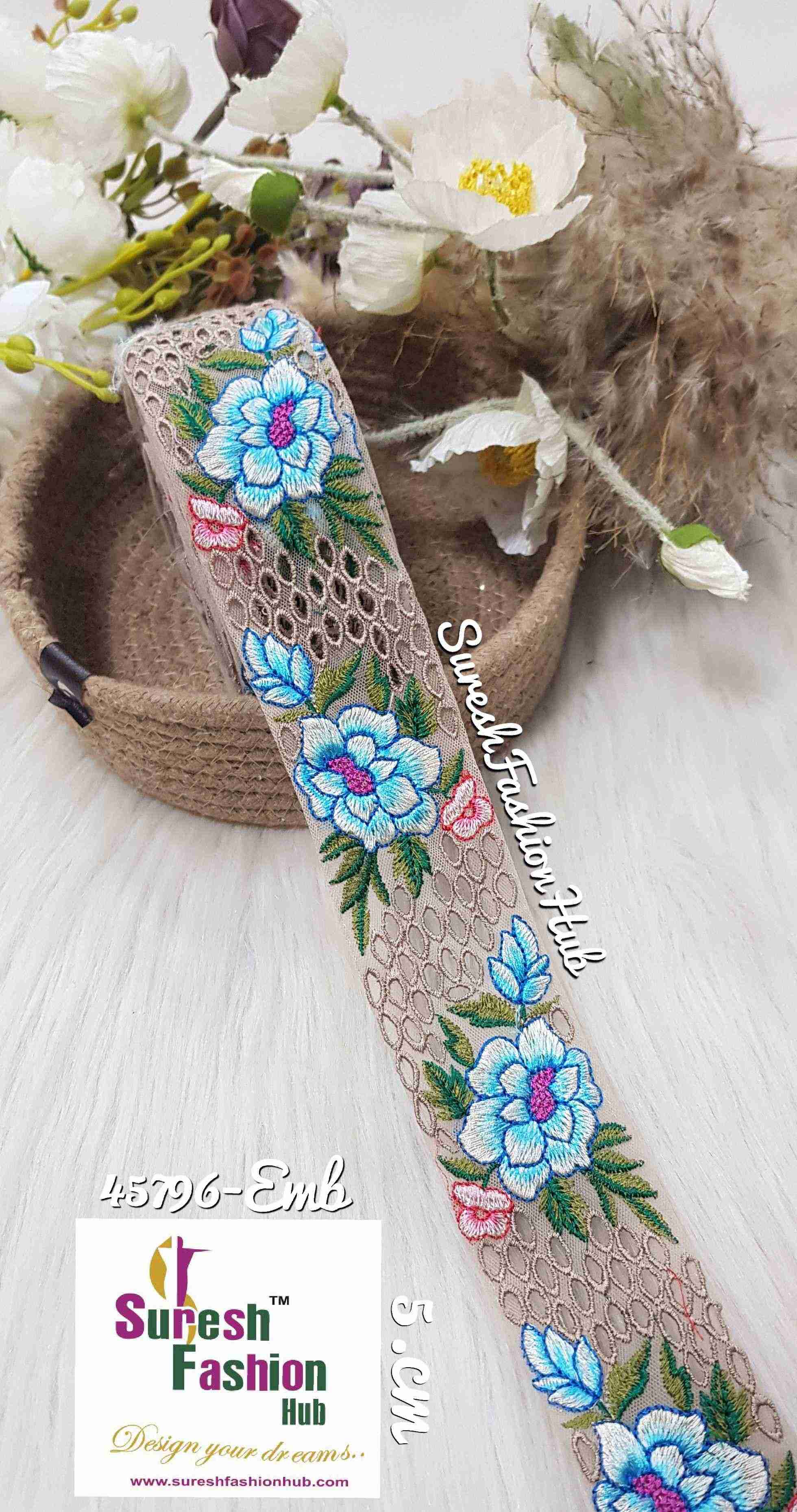 Firozi Elegance Cutwork Lace