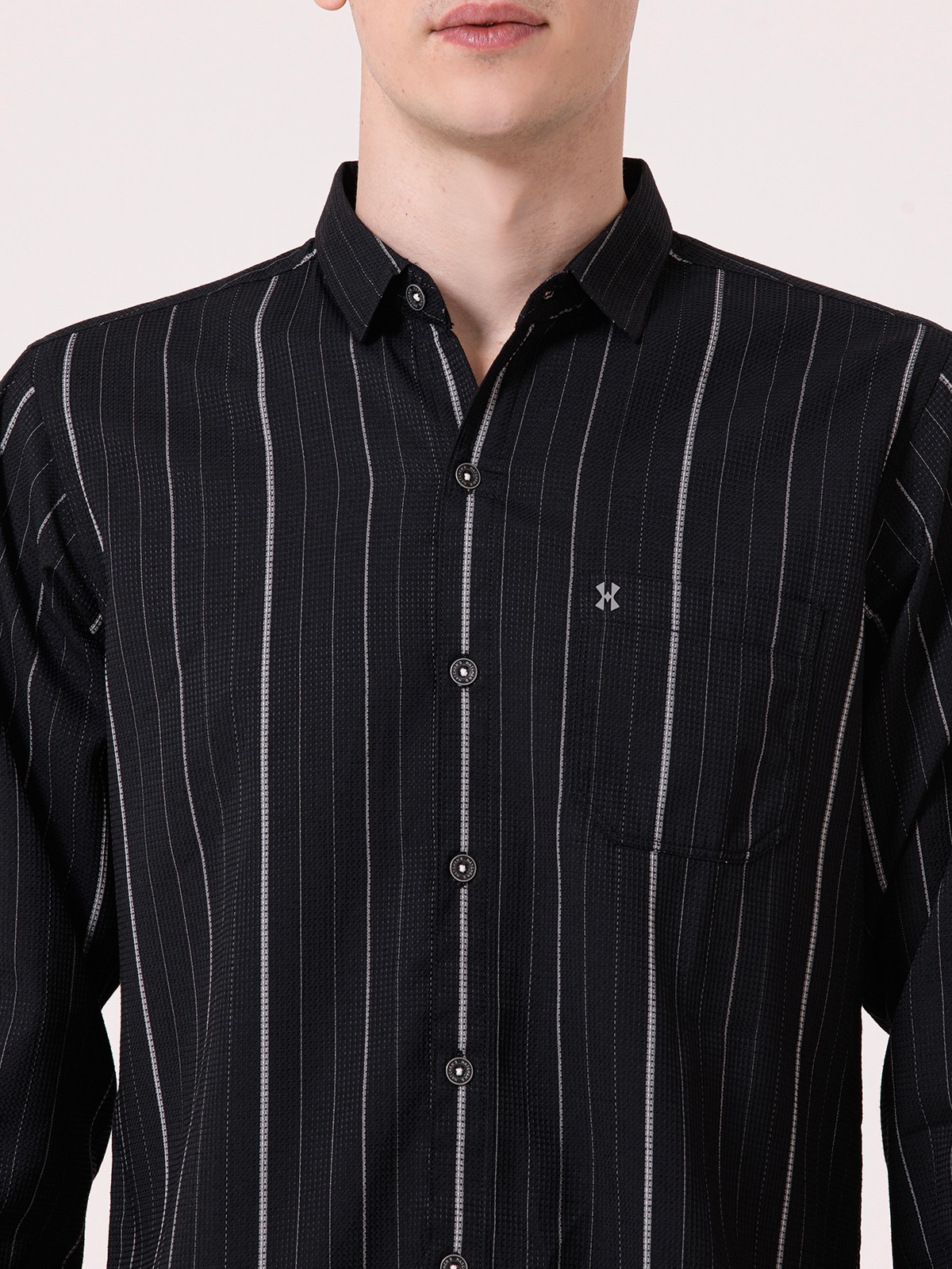Albion Mens Black Casual Shirt