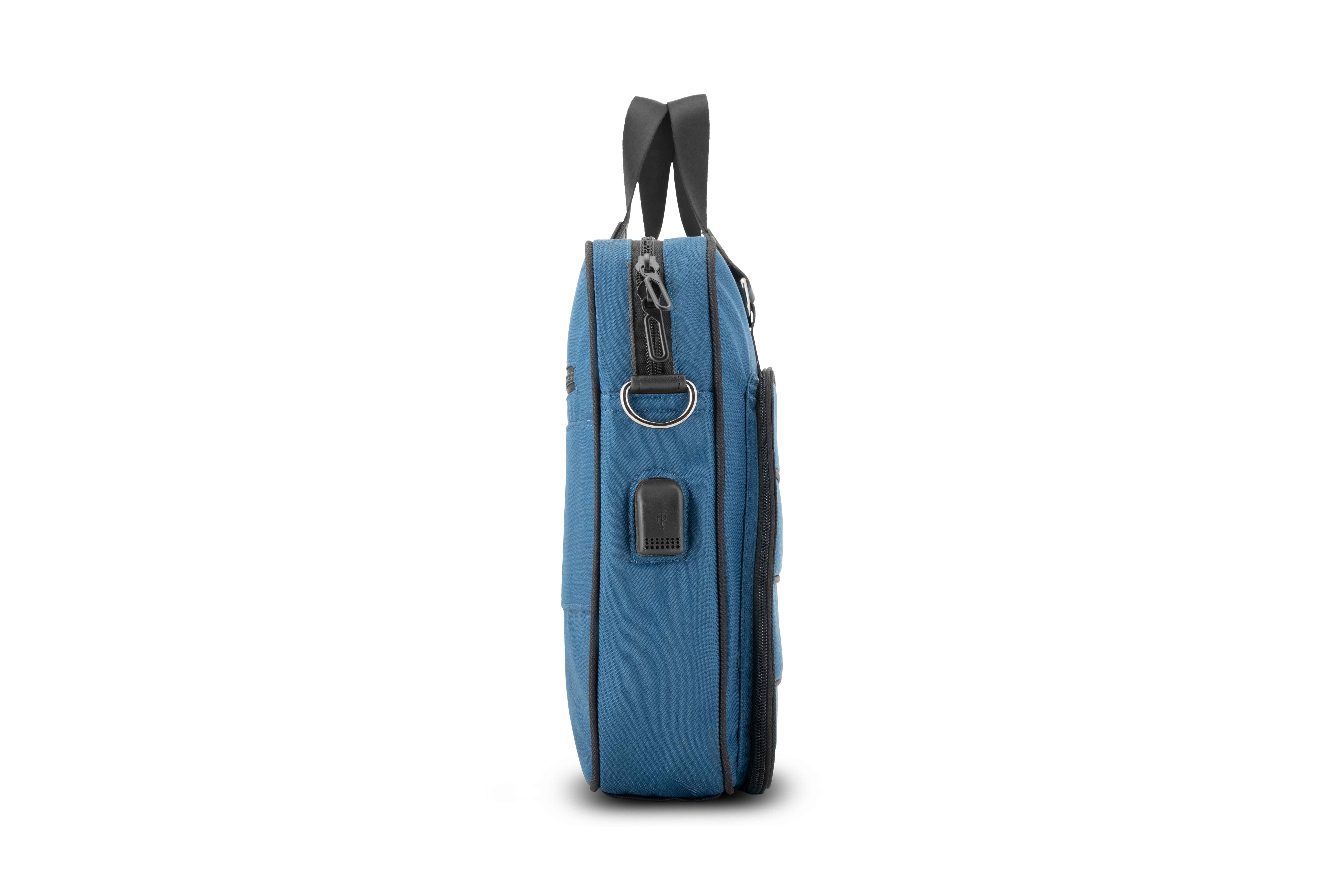 Assembly | Premium Office Laptop Bag with USB Charging | Blue 4