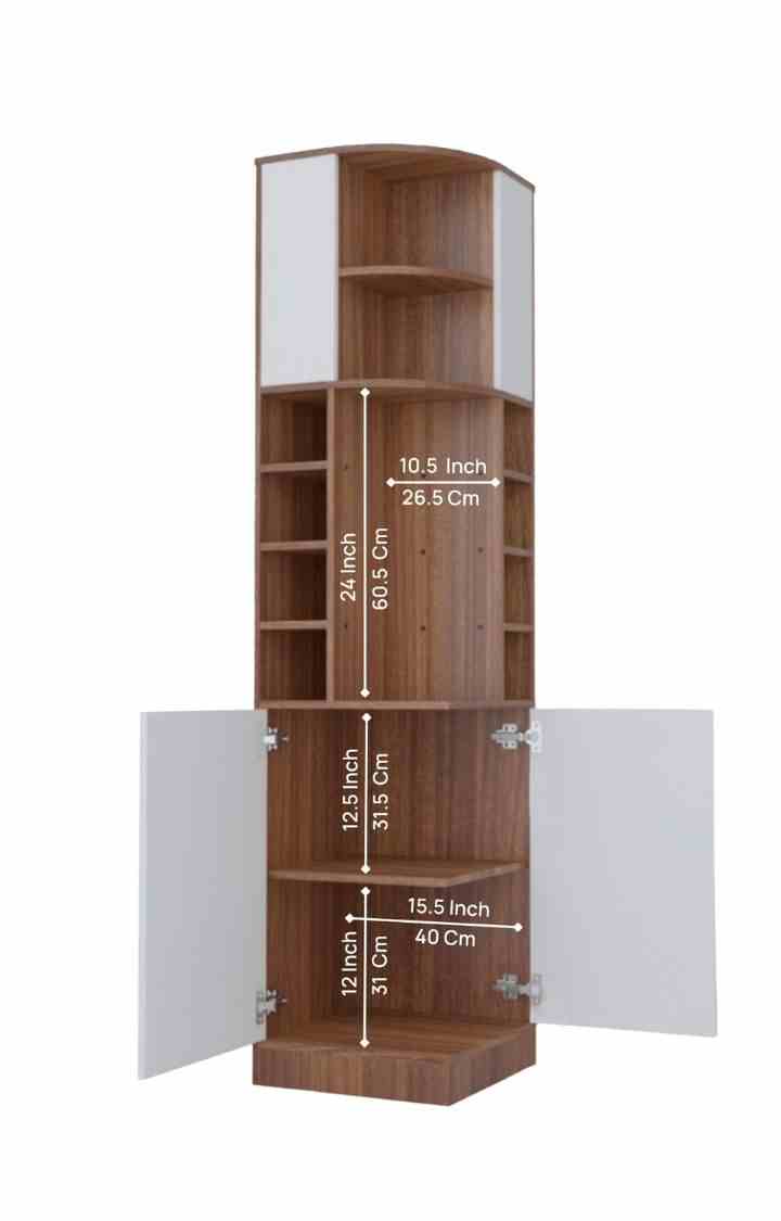 Jinro Engineered Wooden Bar Cabinet | Mini Bar for Home | Leon Teak