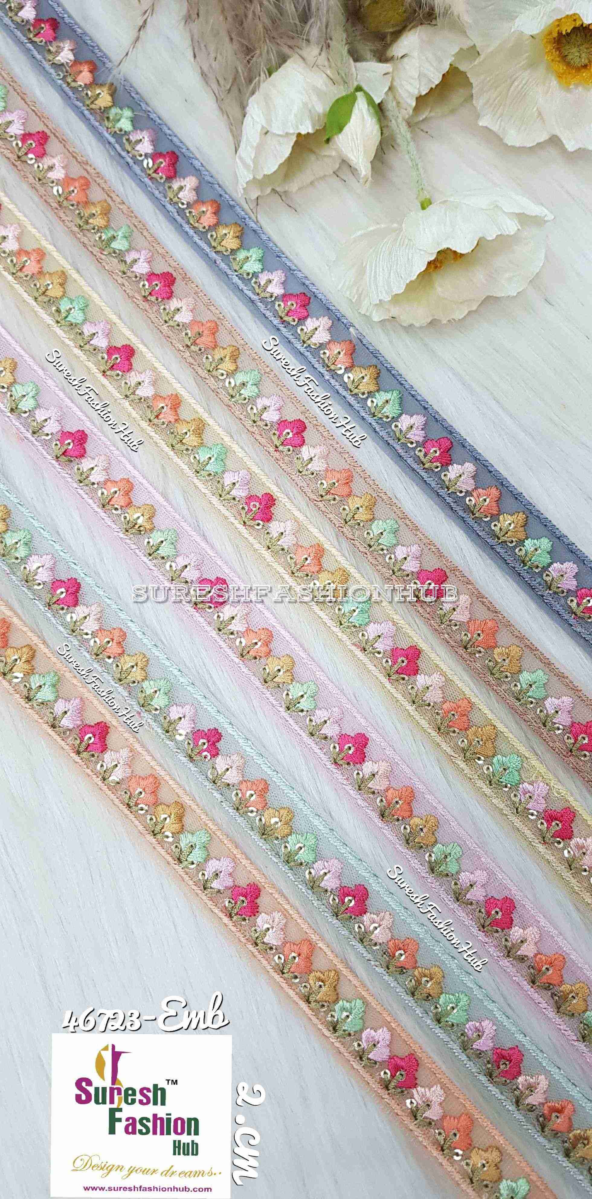 Colorburst Pastel BlueLeaf Designer Trim