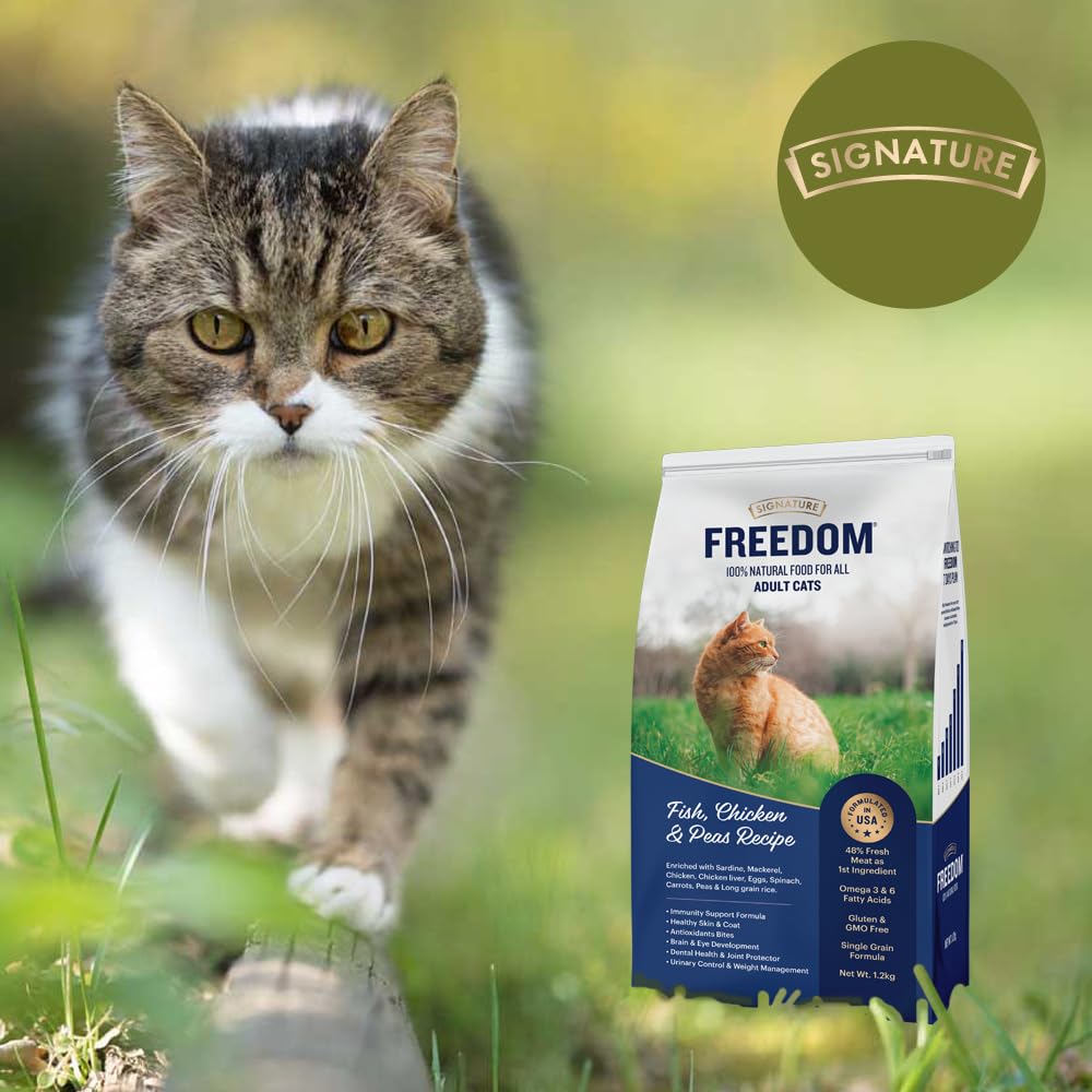 Freedom Fish, Chicken & Peas Adult Cat Dry Food 1.2 kg