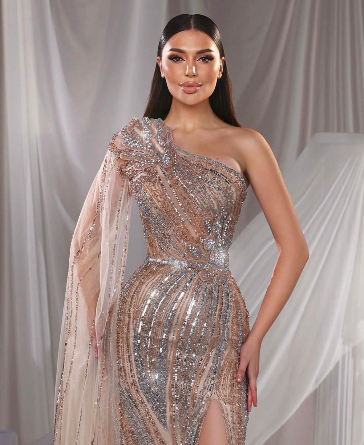Gold & Silver fitted gown
