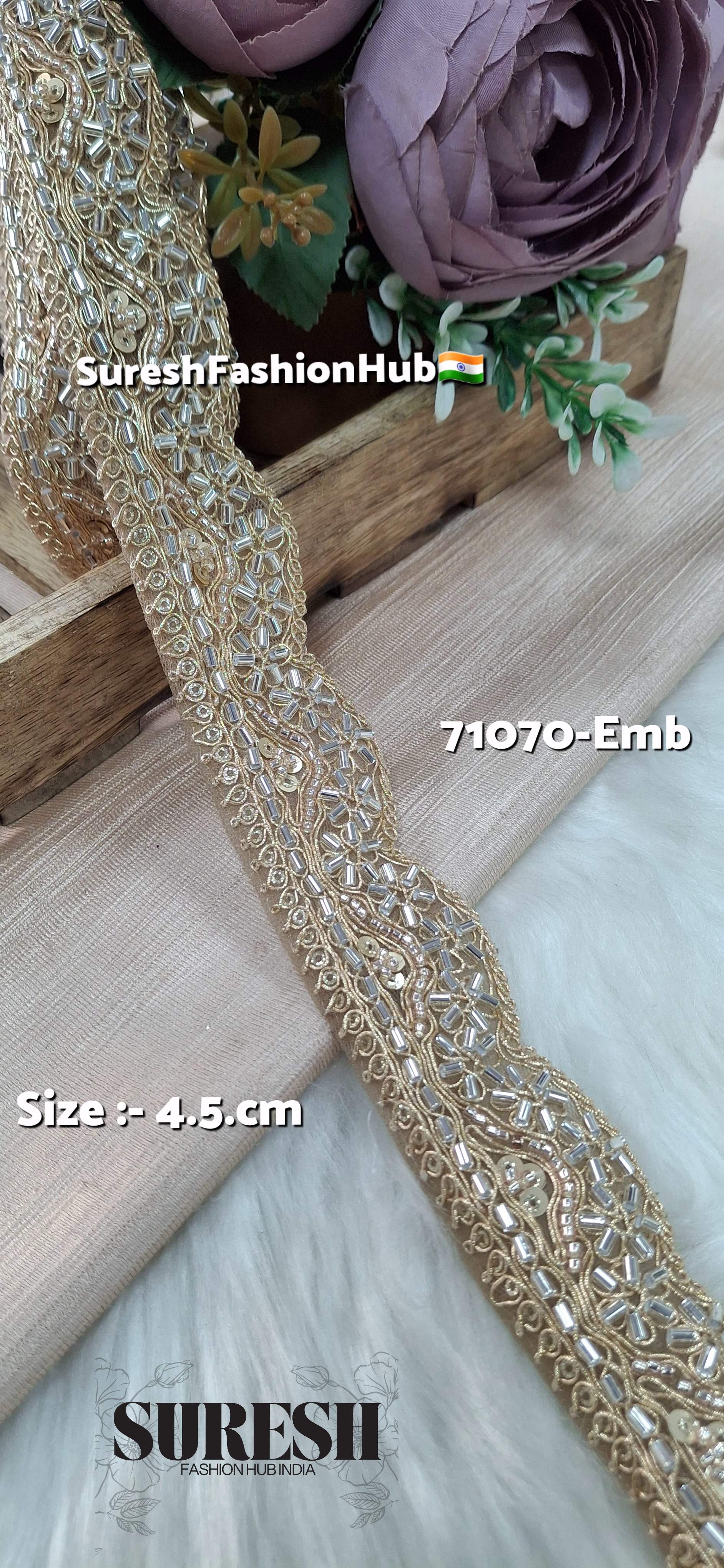 Lightlist Gold Ornate Floral Lace