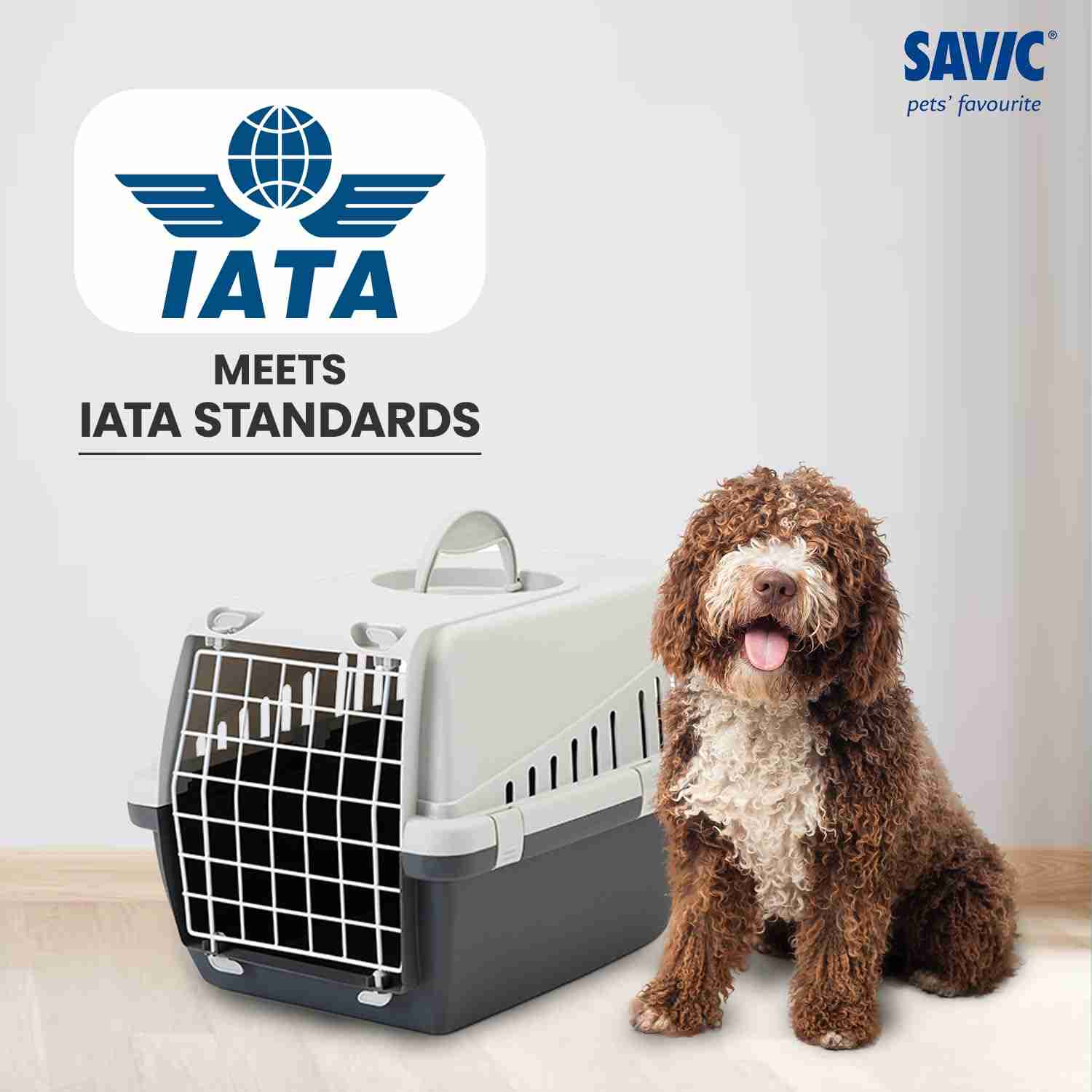 Savic Zephos 2 Pet Carrier, 22 x 15 x 13 inch, Grey
