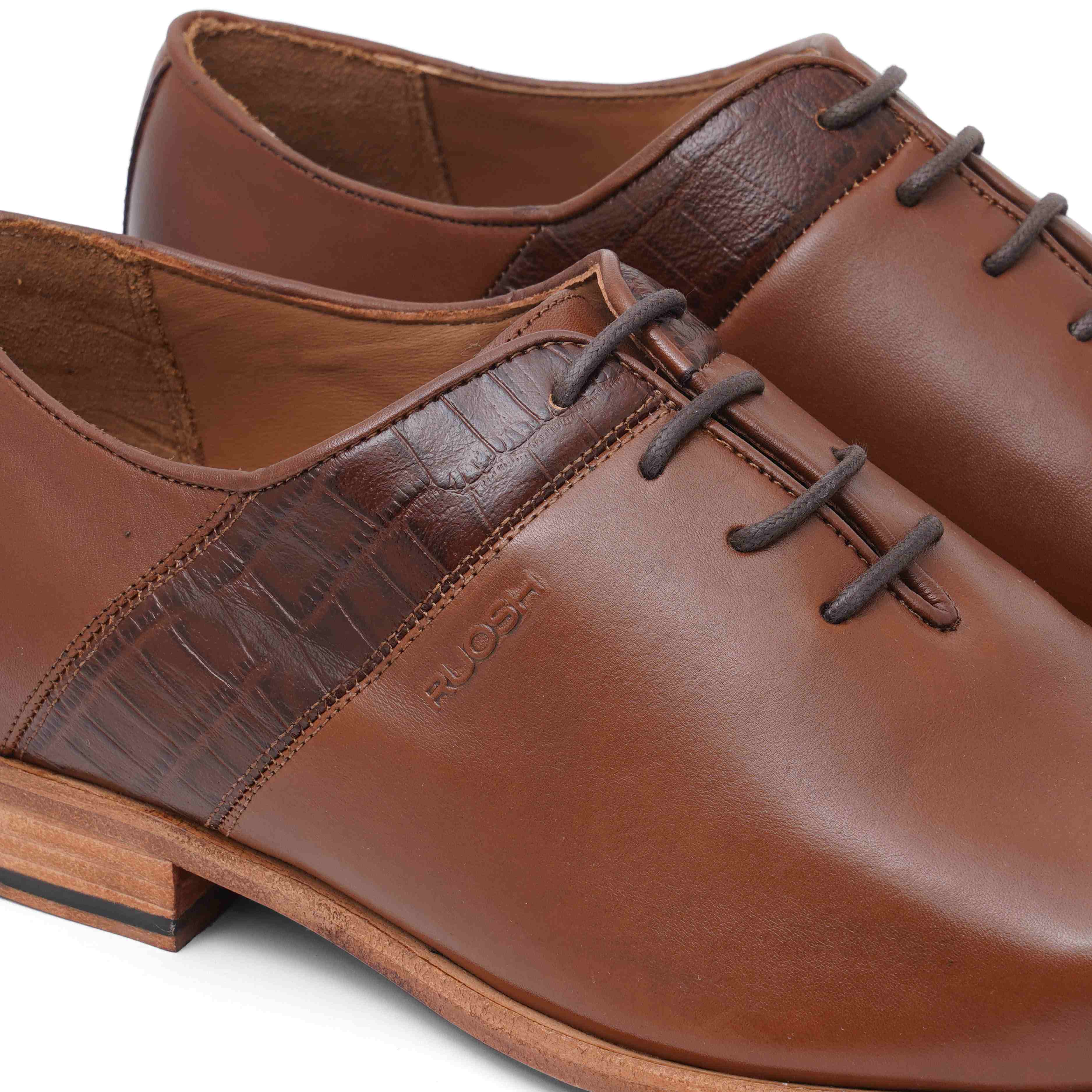 The King Ruosh Men Tan Formal Lace-Up