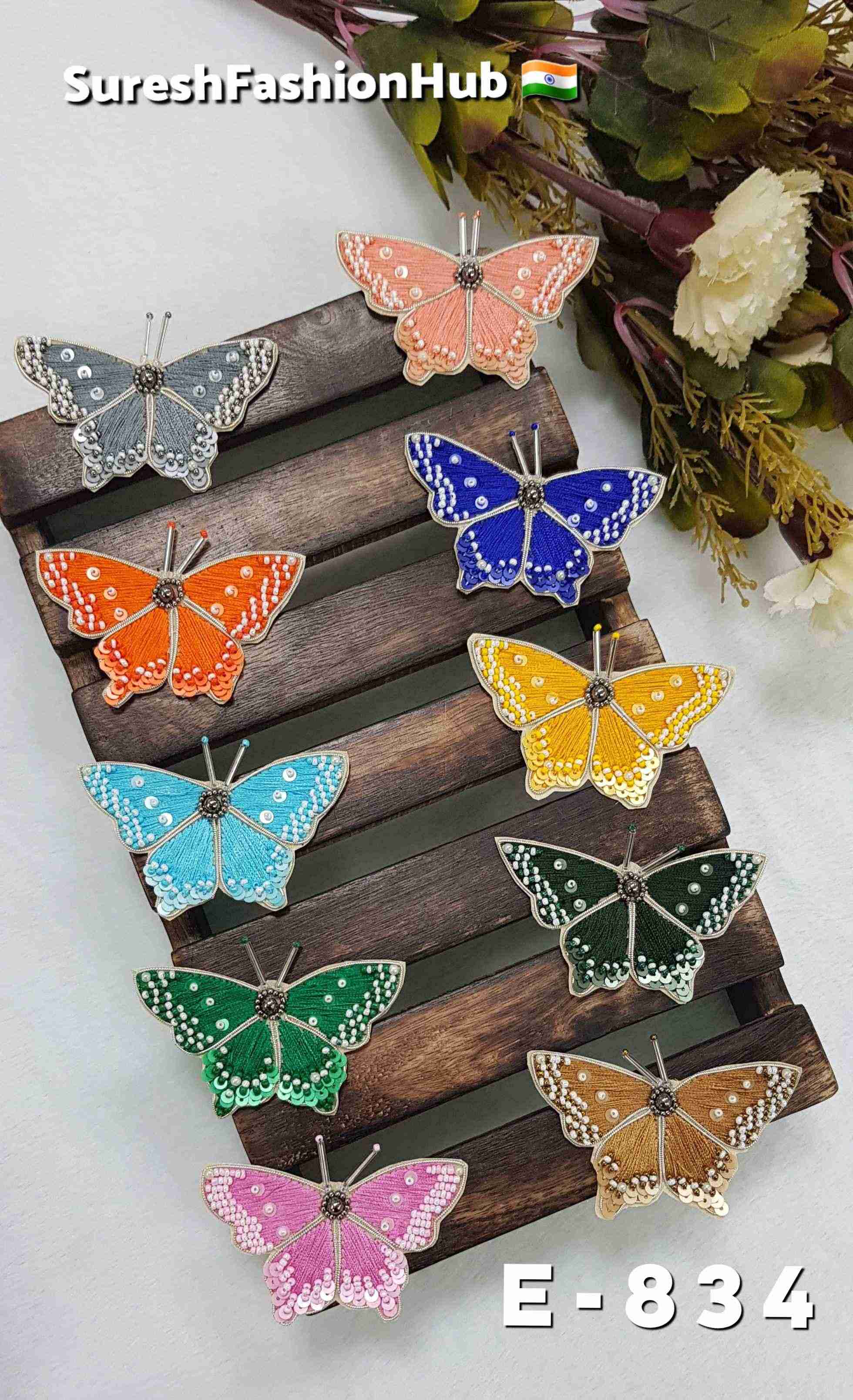 Enchanted Elegance Butterfly Patch - Bottle Green