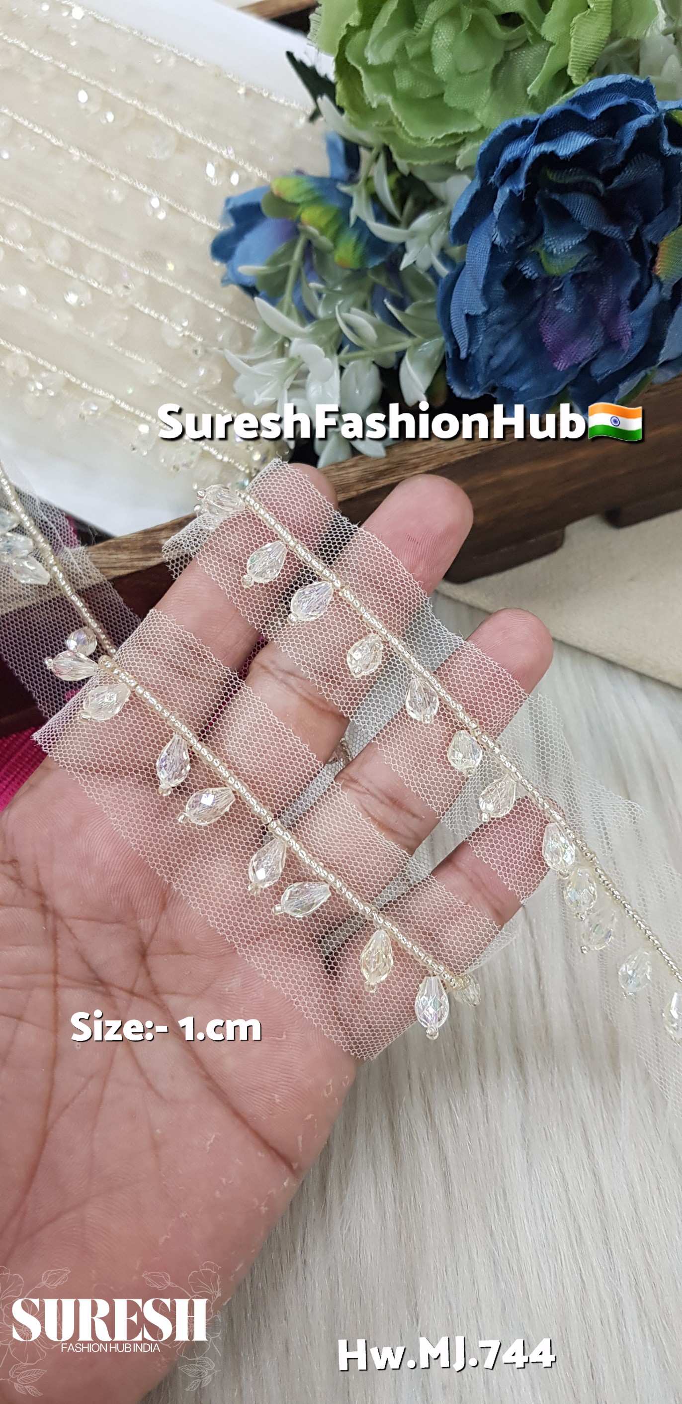 Transparent Crystal Water Droplet Hanging Lace
