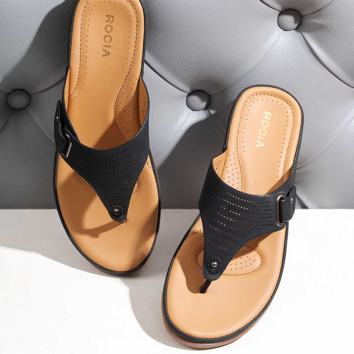 Rocia By Regal Black Women Casual Laser Cut Flats