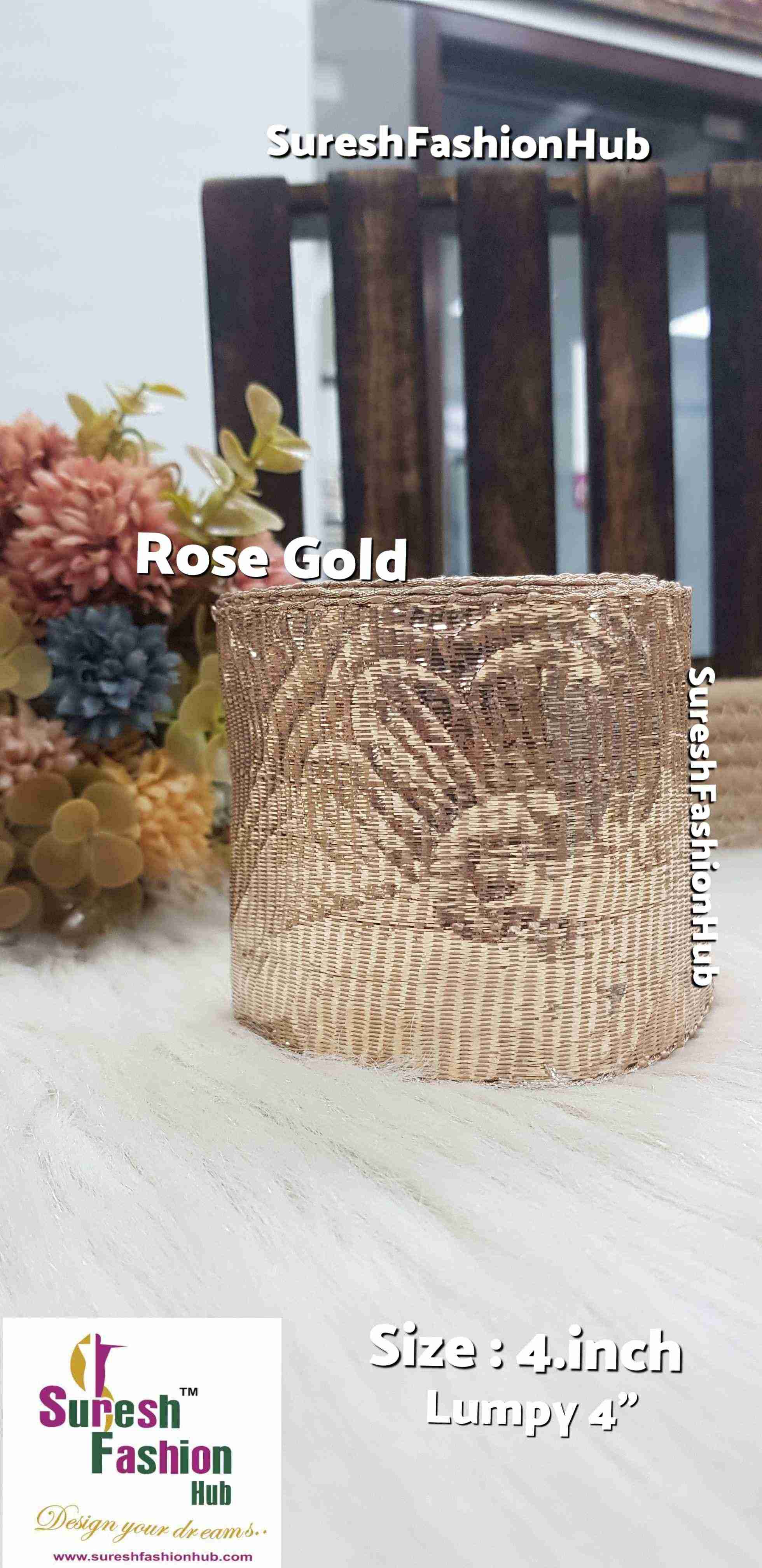 Rose Gold Lampi Gota Border 4'' inch