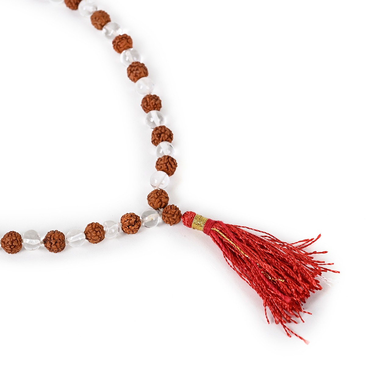 Rudraksha Sphatic Mix Mala II 35 CM Length