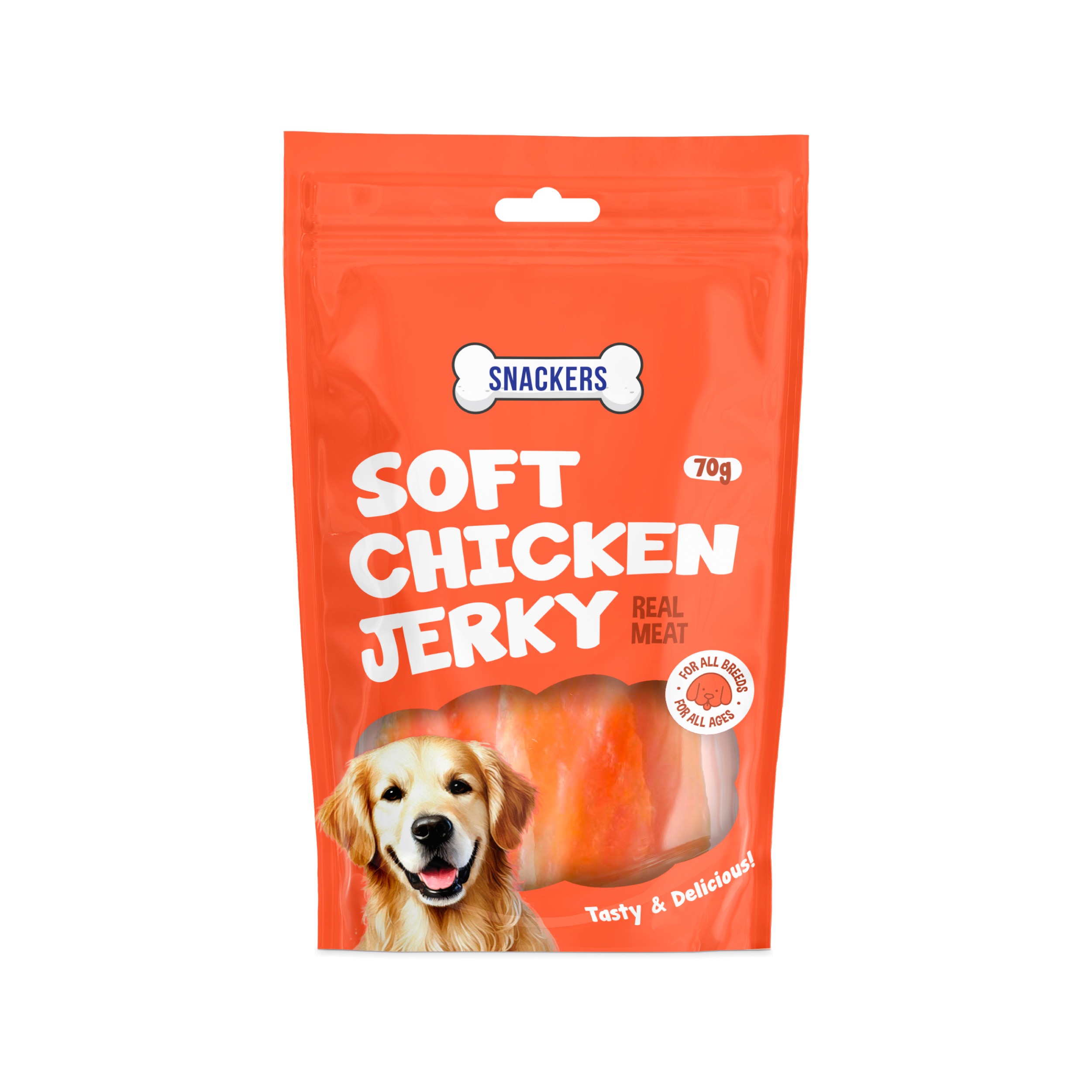 Snackers Soft Chicken Jerky Dog Treats 70g CL